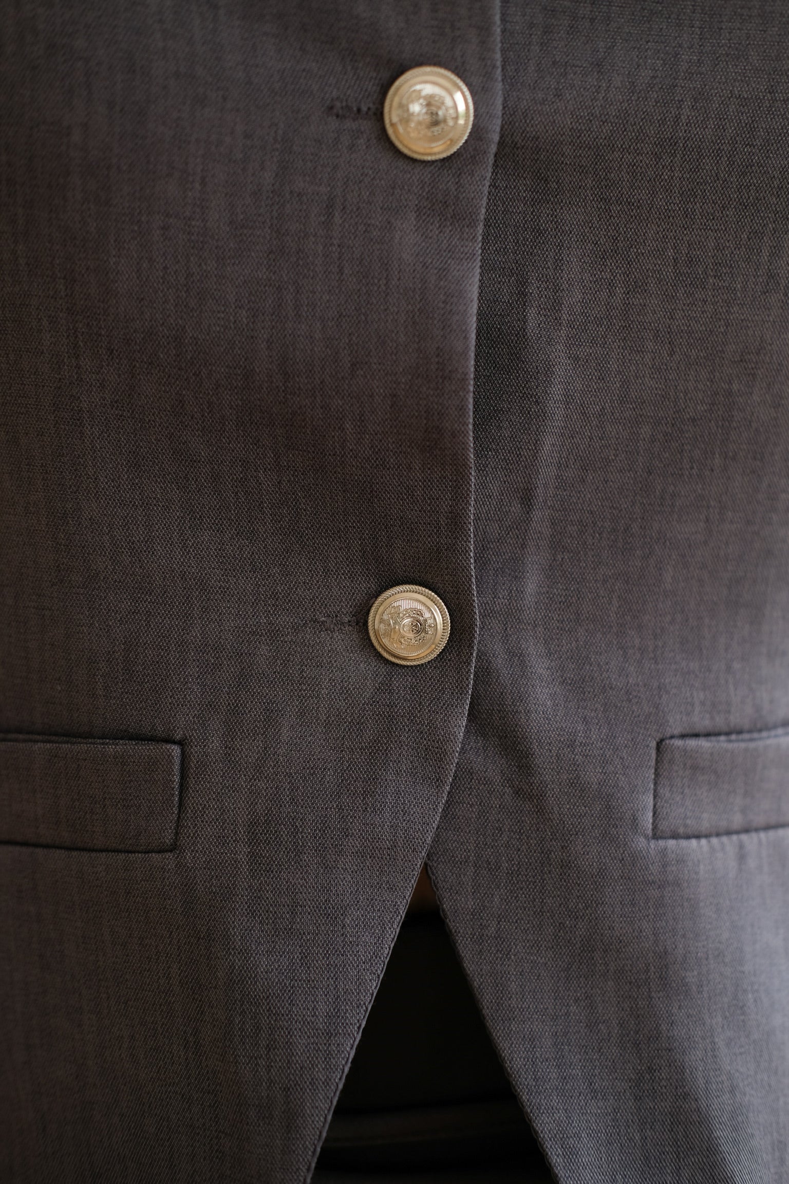 Grey Buttons Halter Top