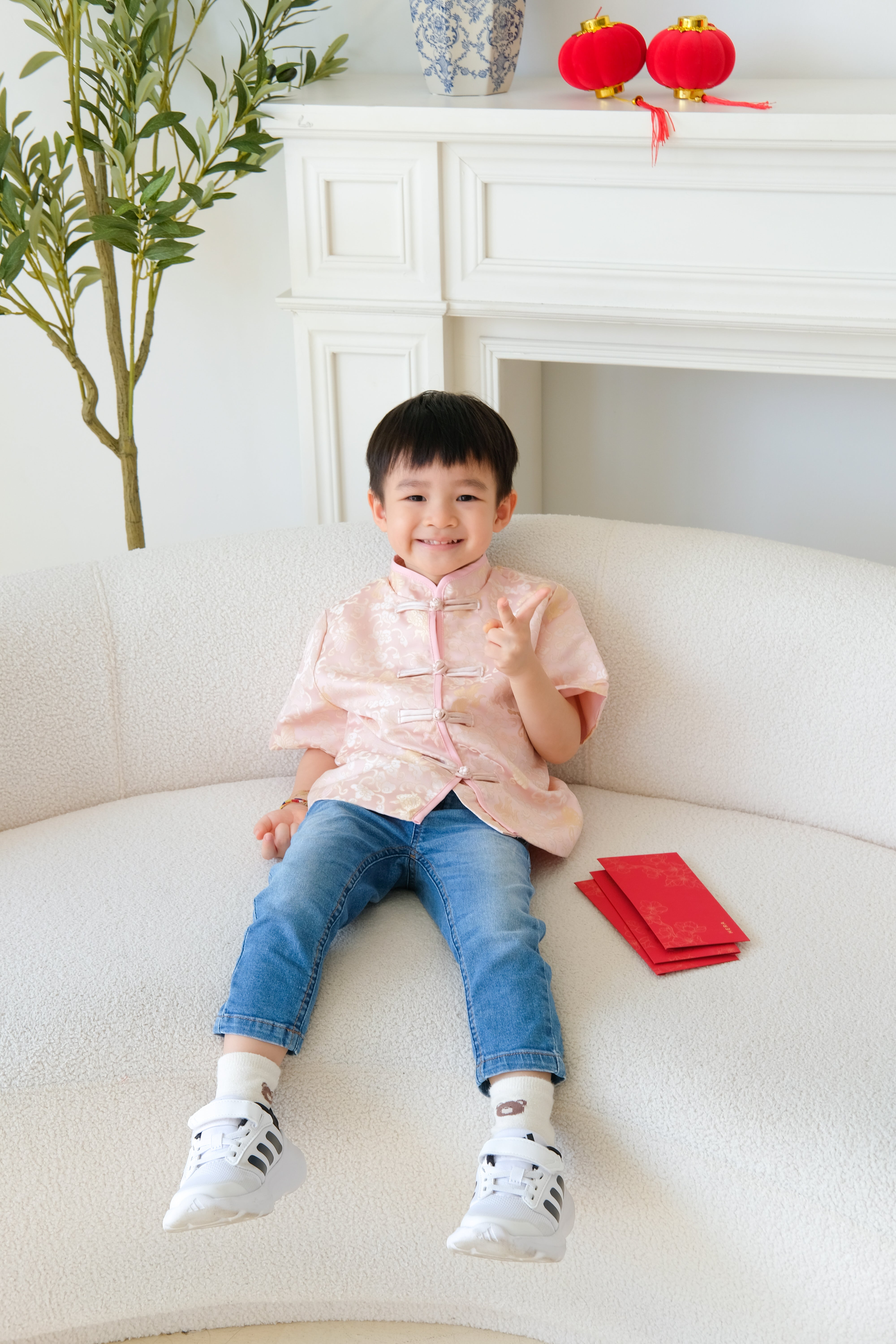 Man Modern Little Boy Samfu (Champagne Pink)