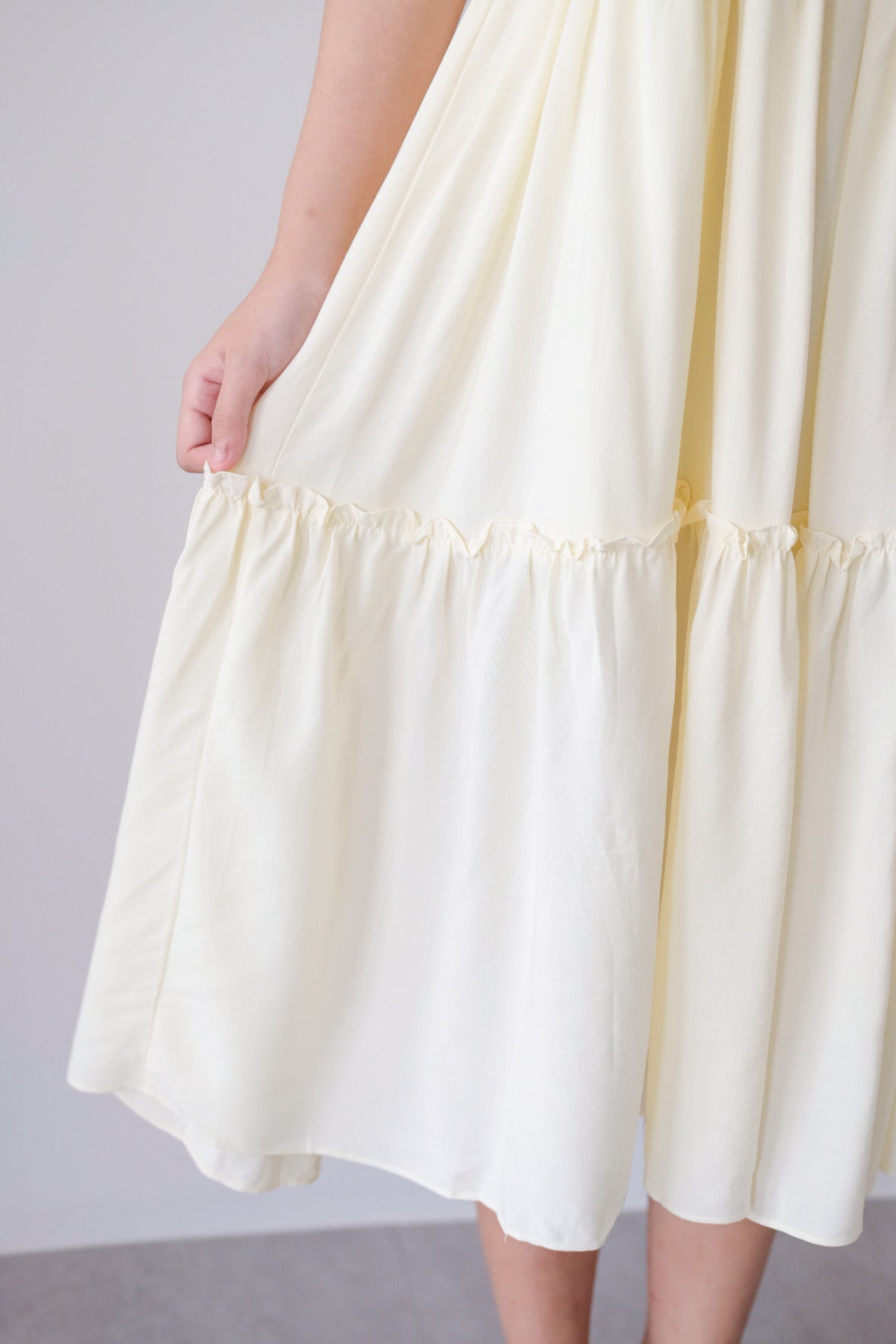 Yellow Tube Tiered Maxi Dress