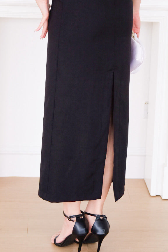 Whitney Tube Maxi Dress (Black)
