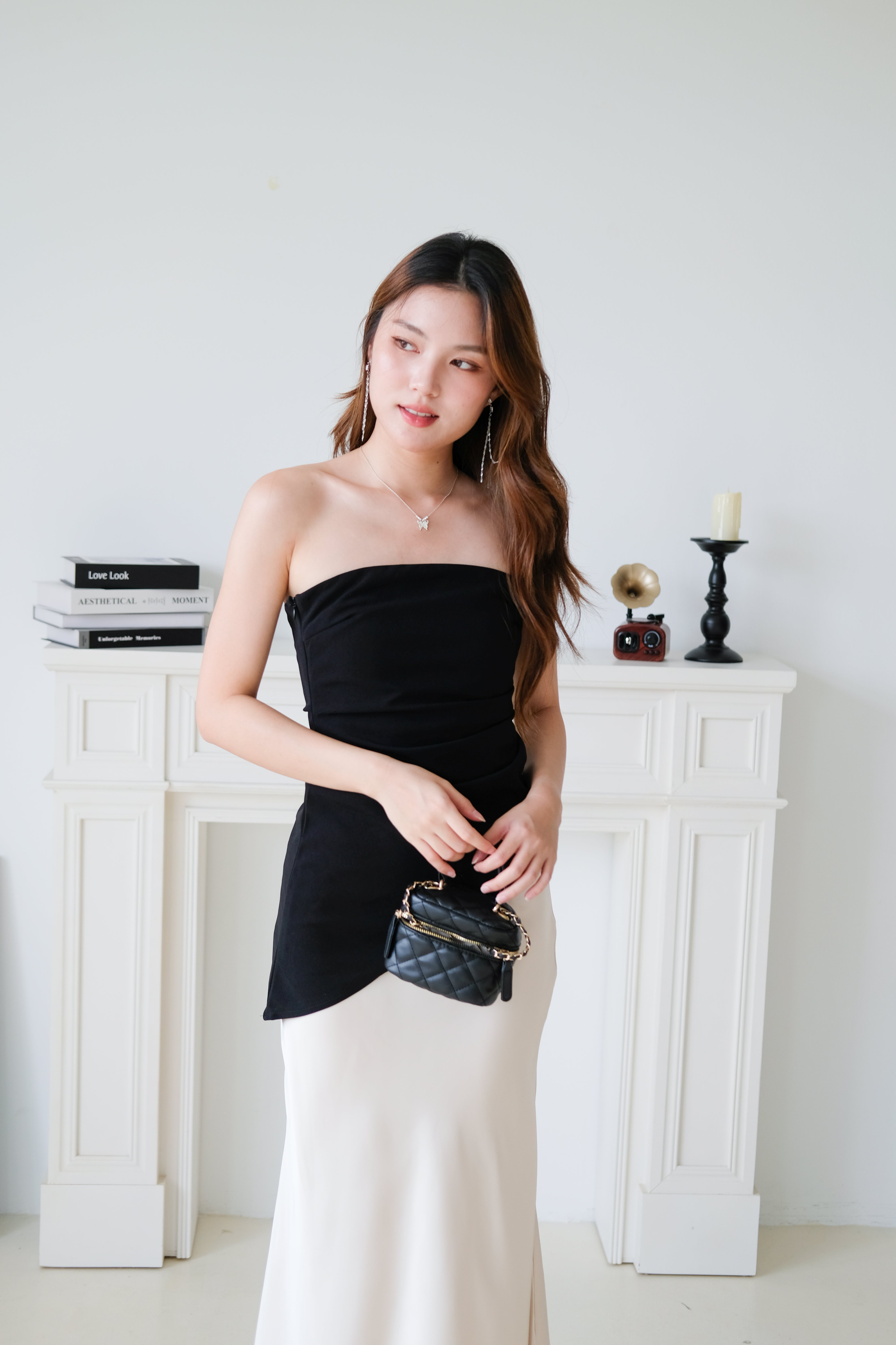 Power Hour Asymmetrical Tube Top (Black)