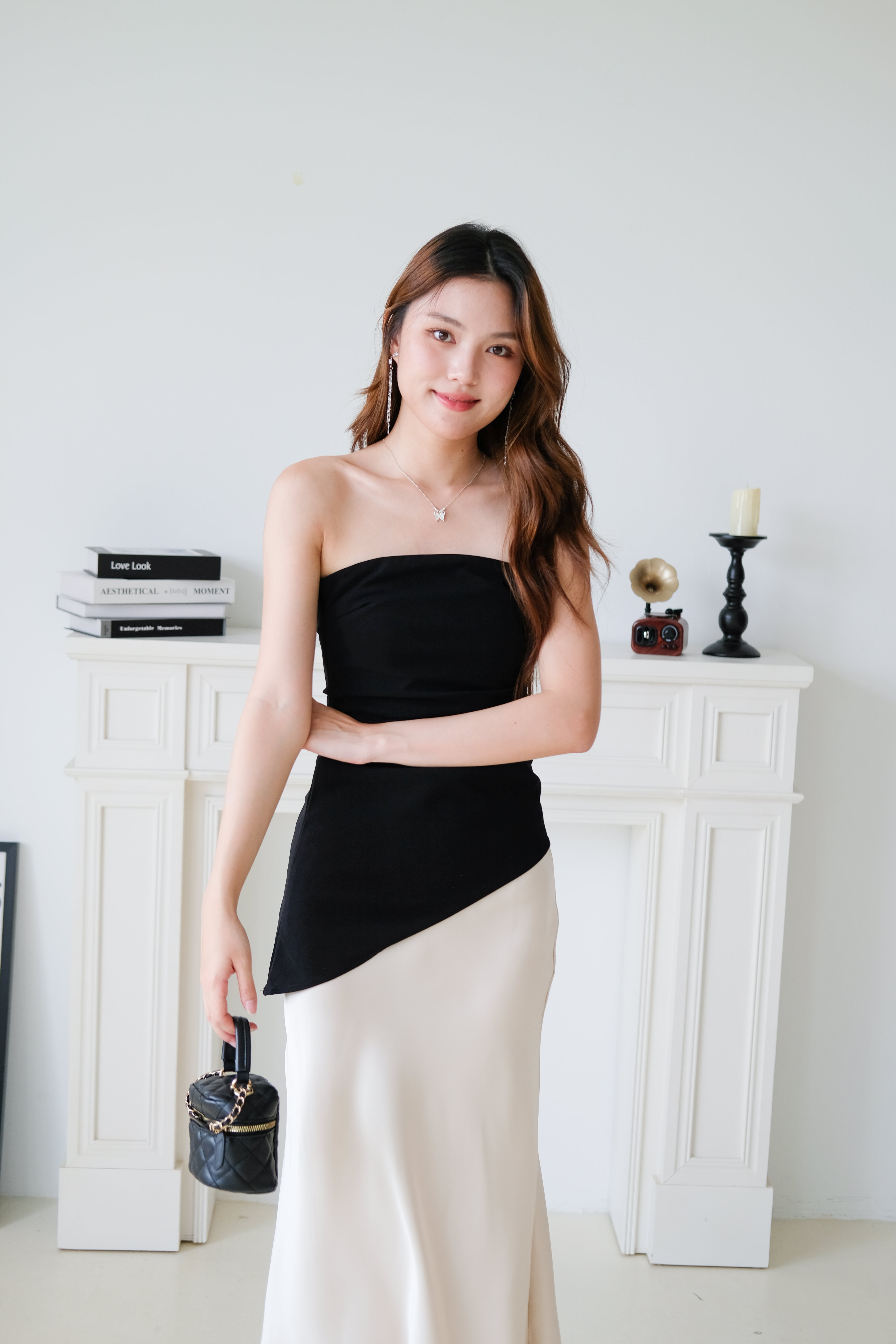 Power Hour Asymmetrical Tube Top (Black)