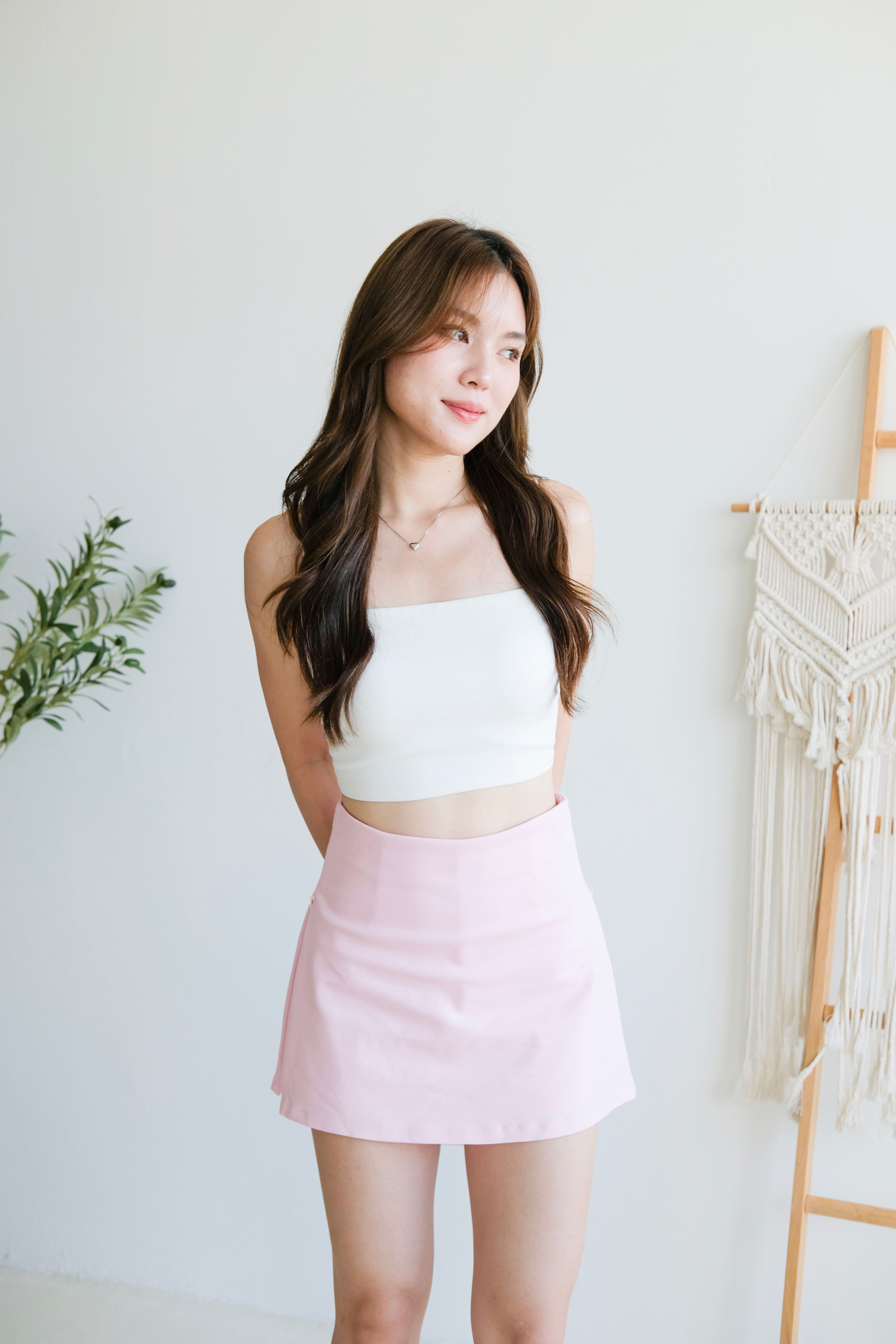 Kelsey Multi Zipper Skorts (Light Pink)