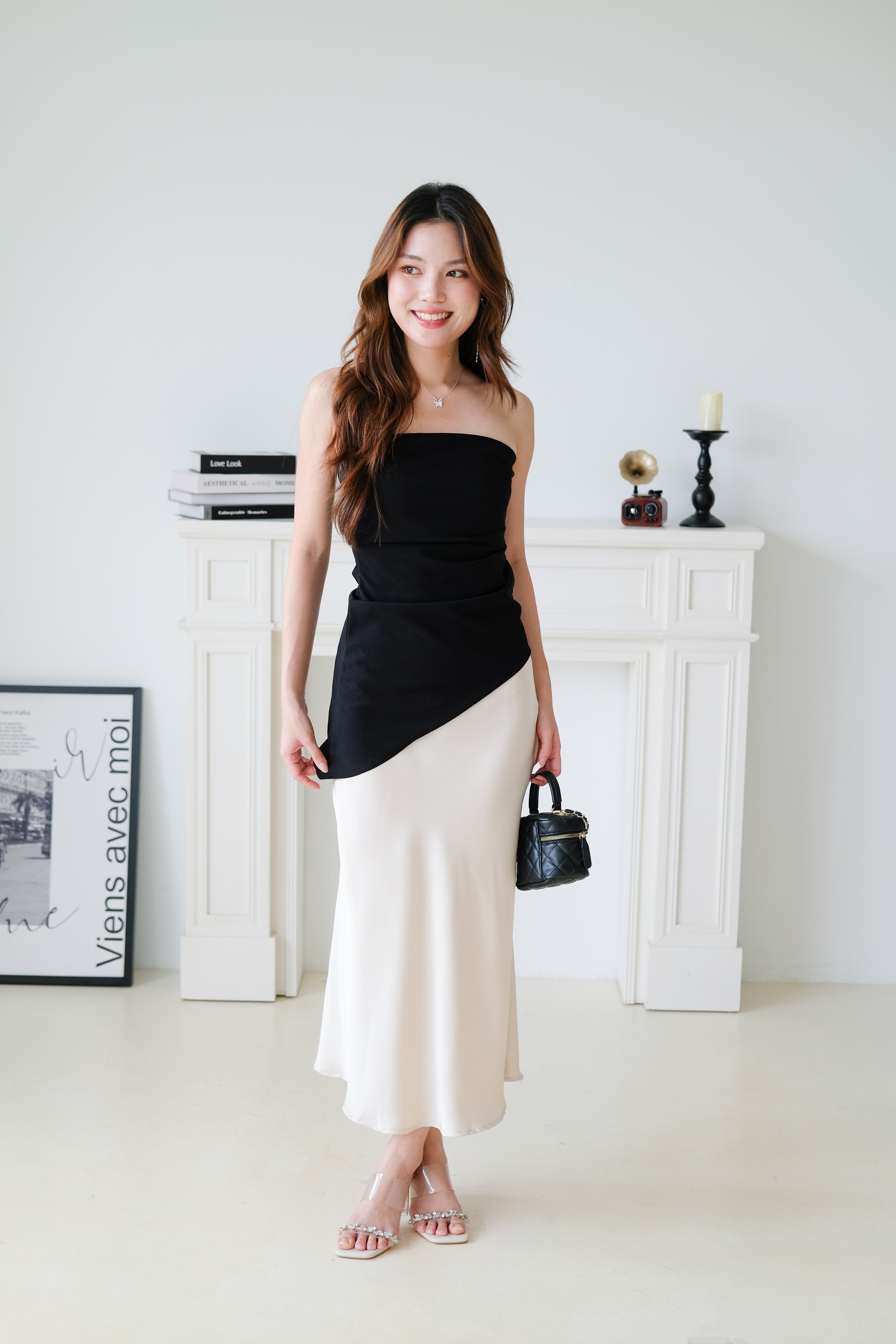 Power Hour Asymmetrical Tube Top (Black)