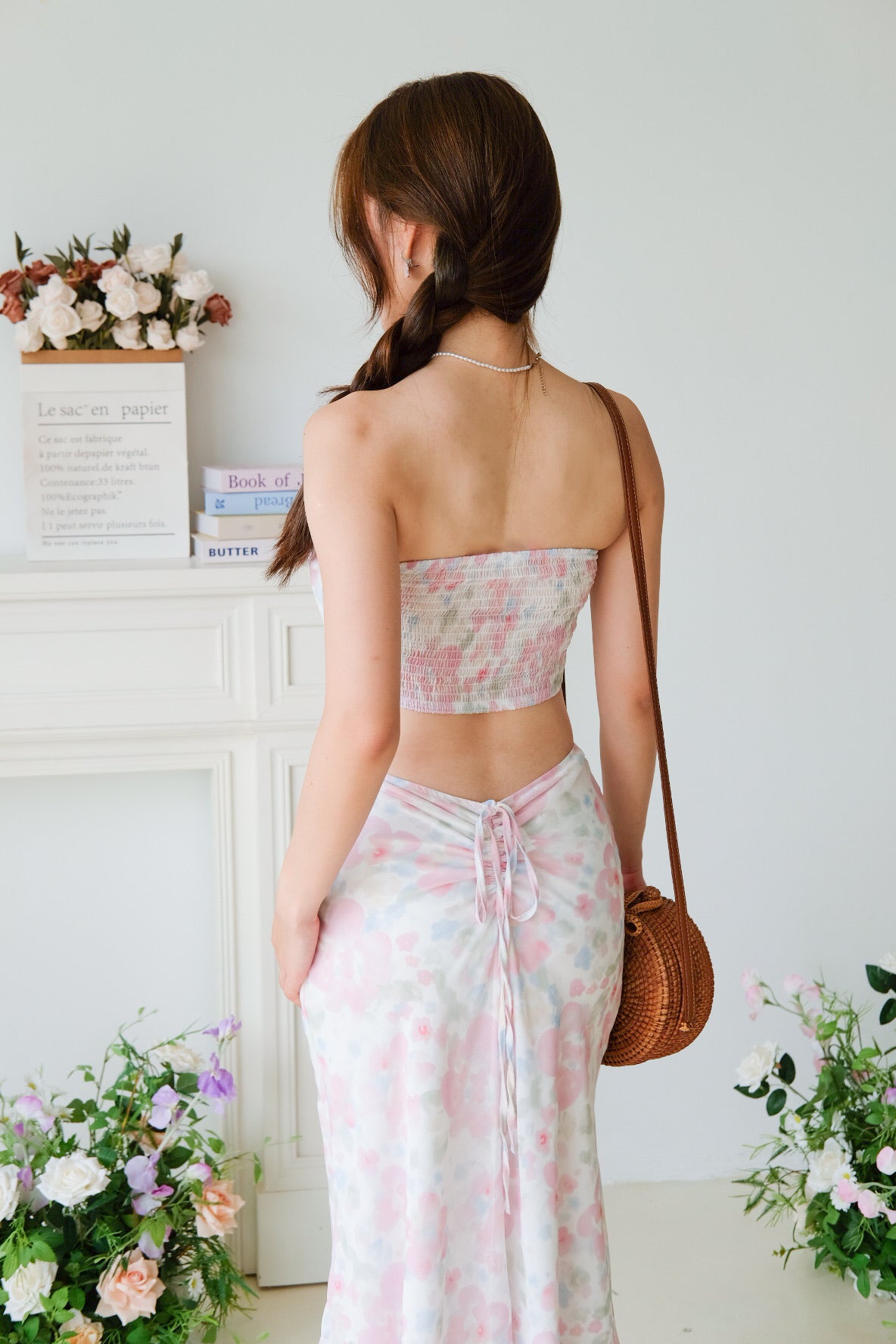 Neo Floral Beach 2 in 1 Set (Floral White)