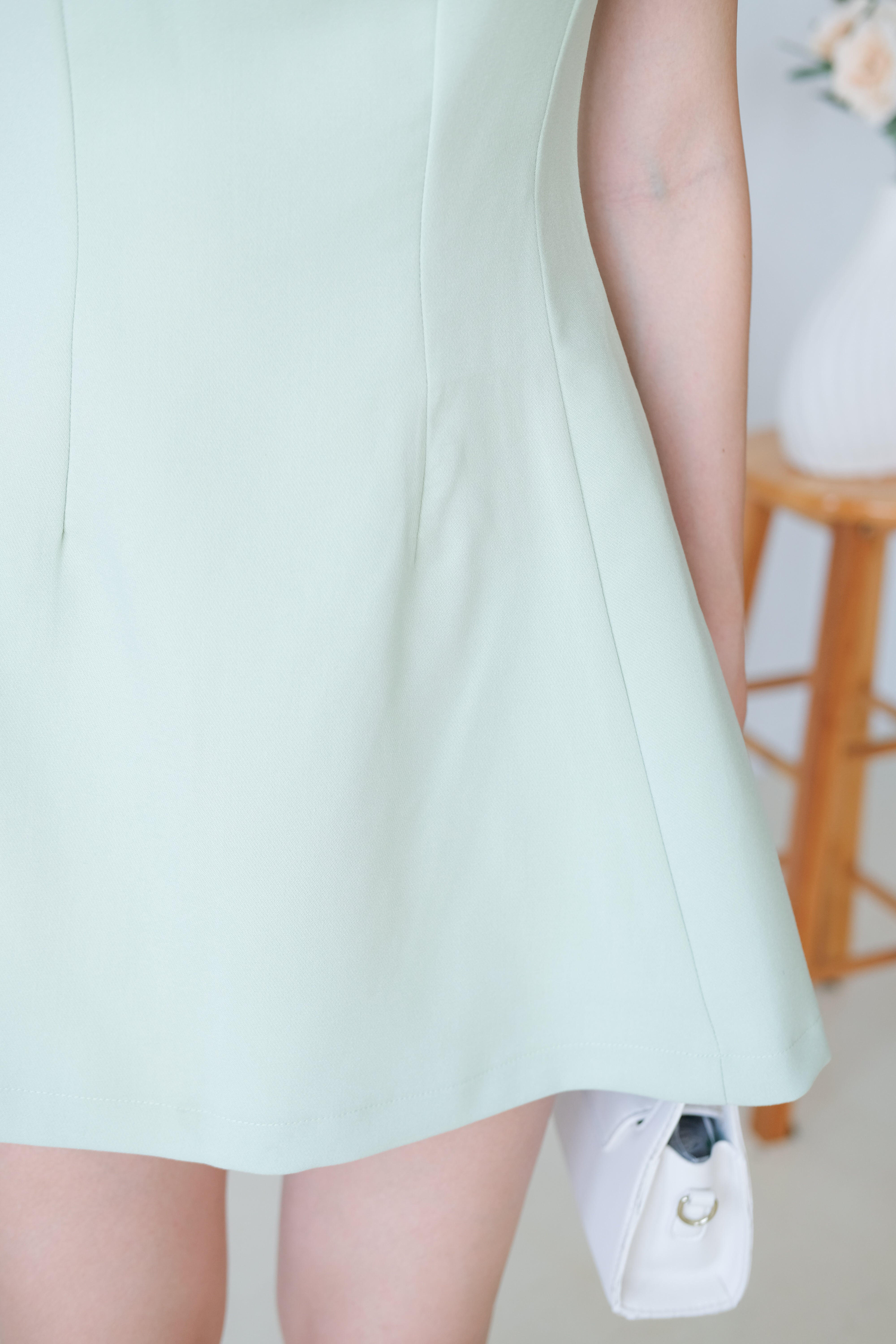 Tasya Skater Dress (Avocado Green)