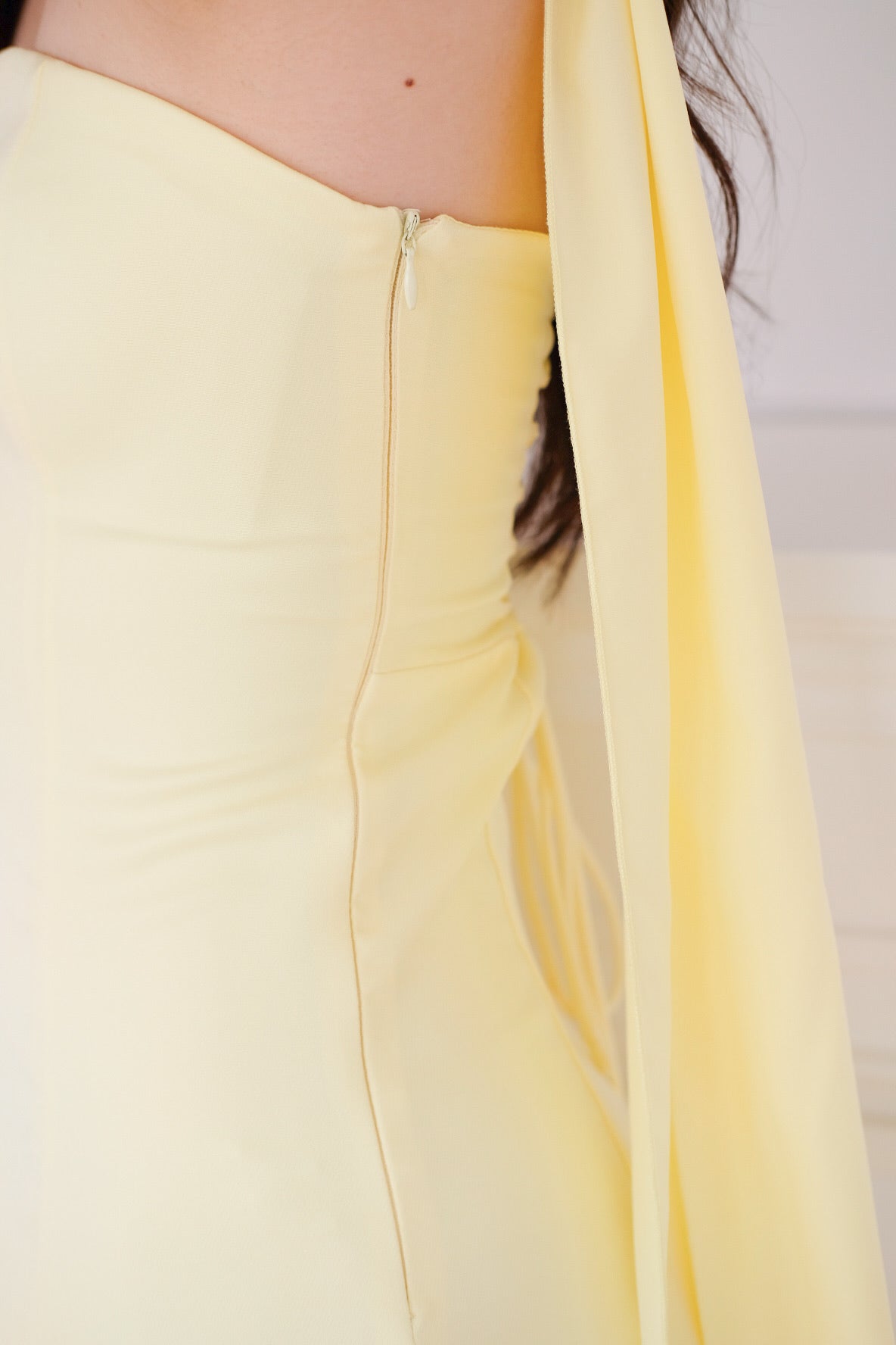 Kimberly Tube Sash Maxi Dress (Sunshine Yellow)