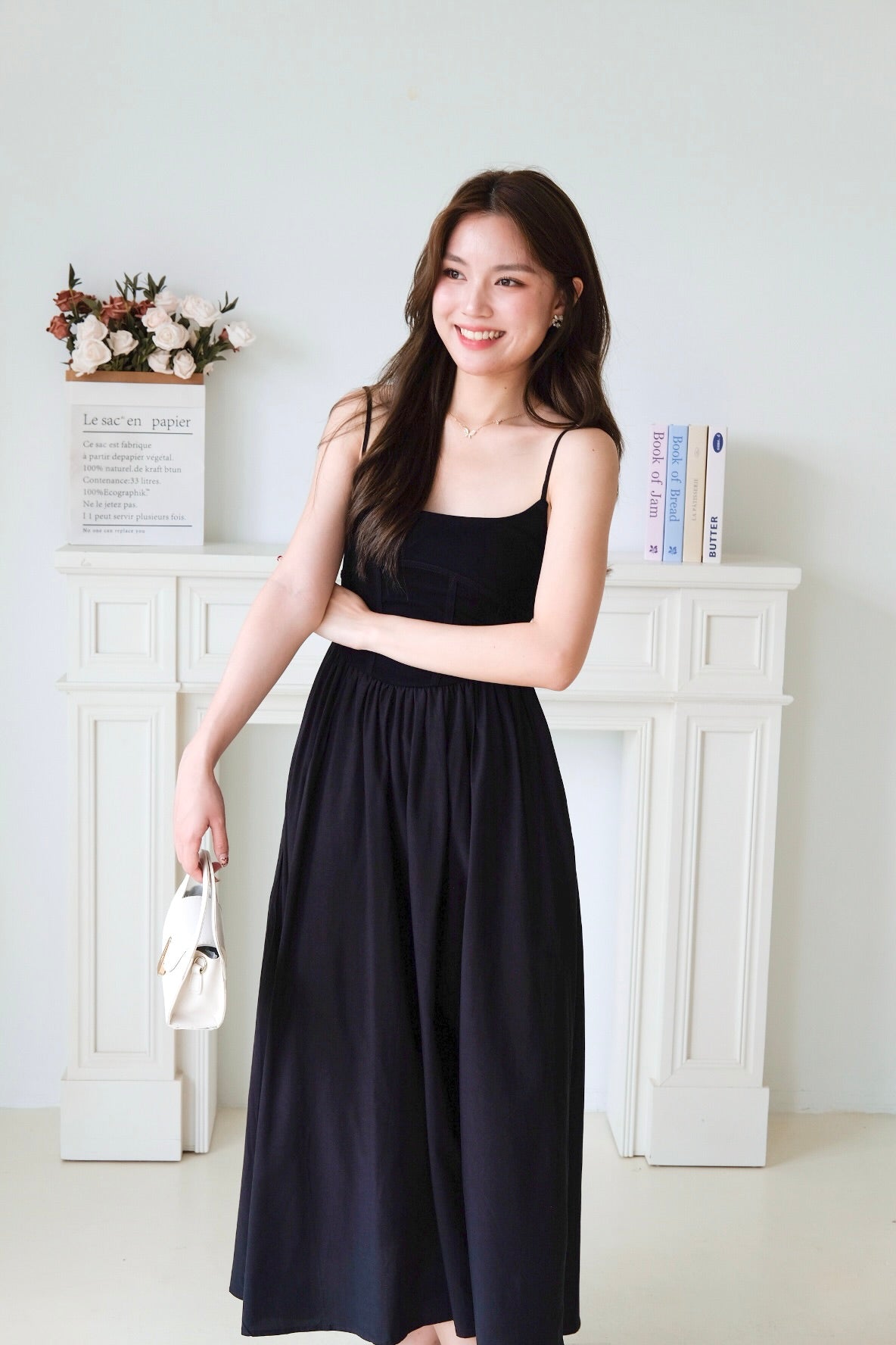 Clara Corset Maxi Dress (Black)