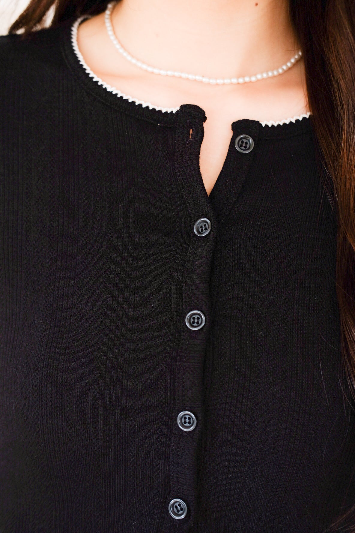 Danielle Cropped Cardigan (Black)