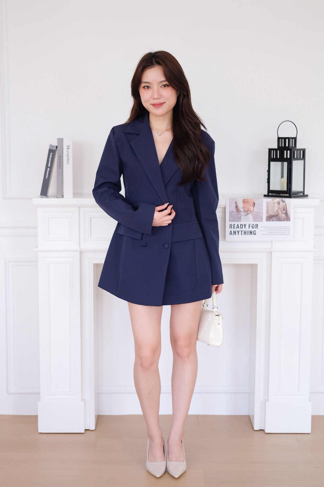 The Executive Blazer Dress (Navy Blue)