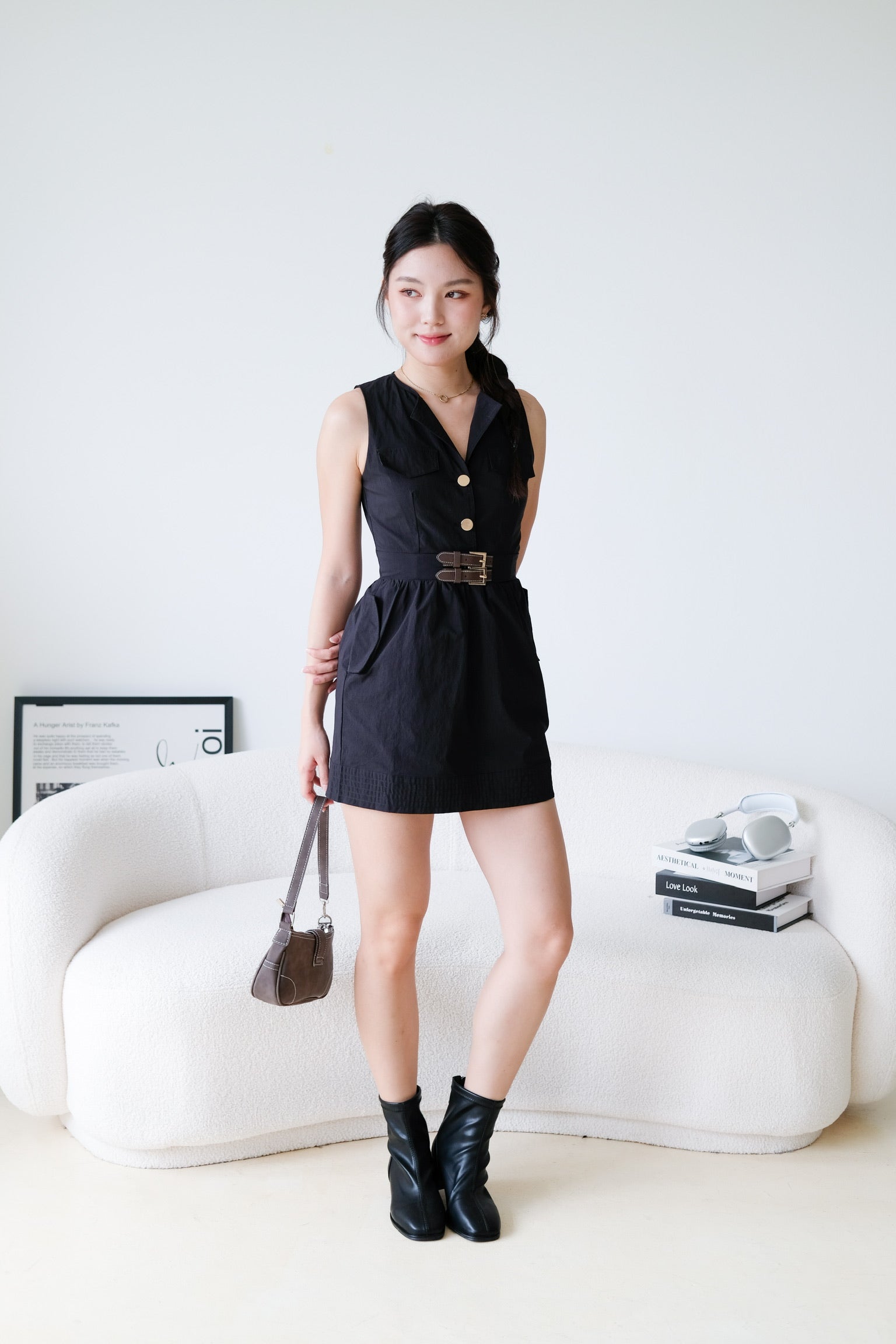 Lydia Pocket Dress (Black)