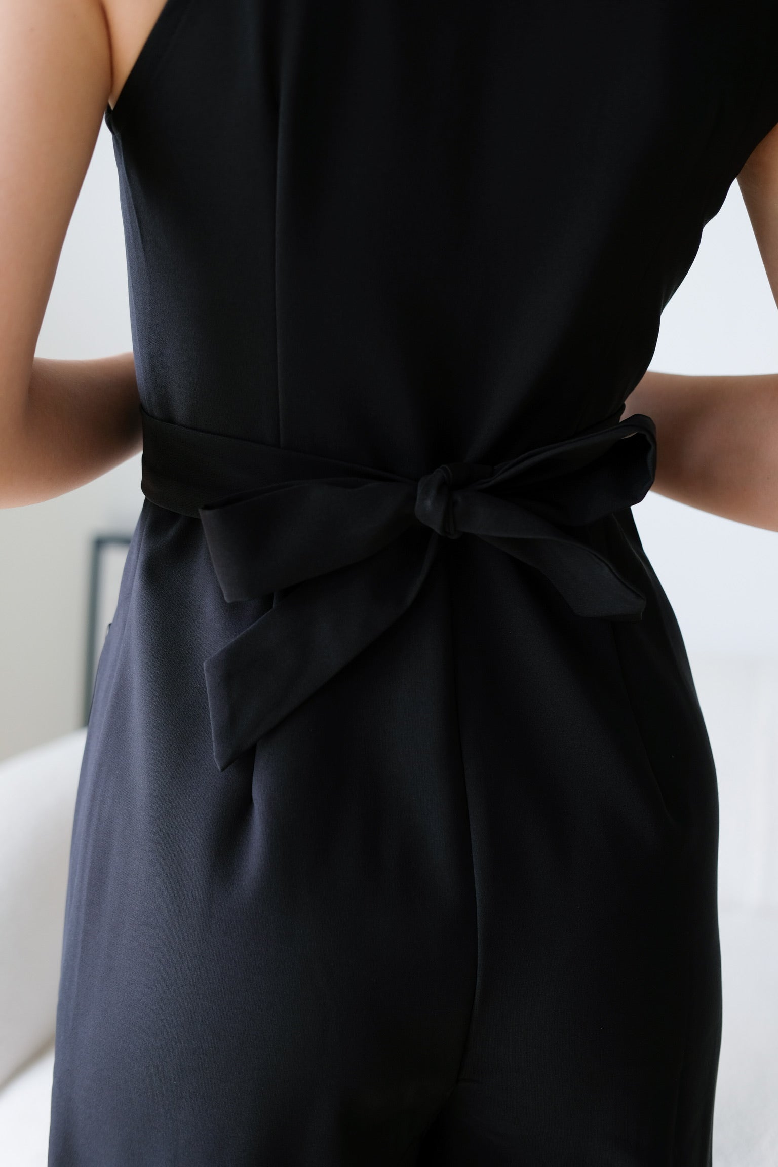 Day and Night Collared Long Jumpsuit (Black)