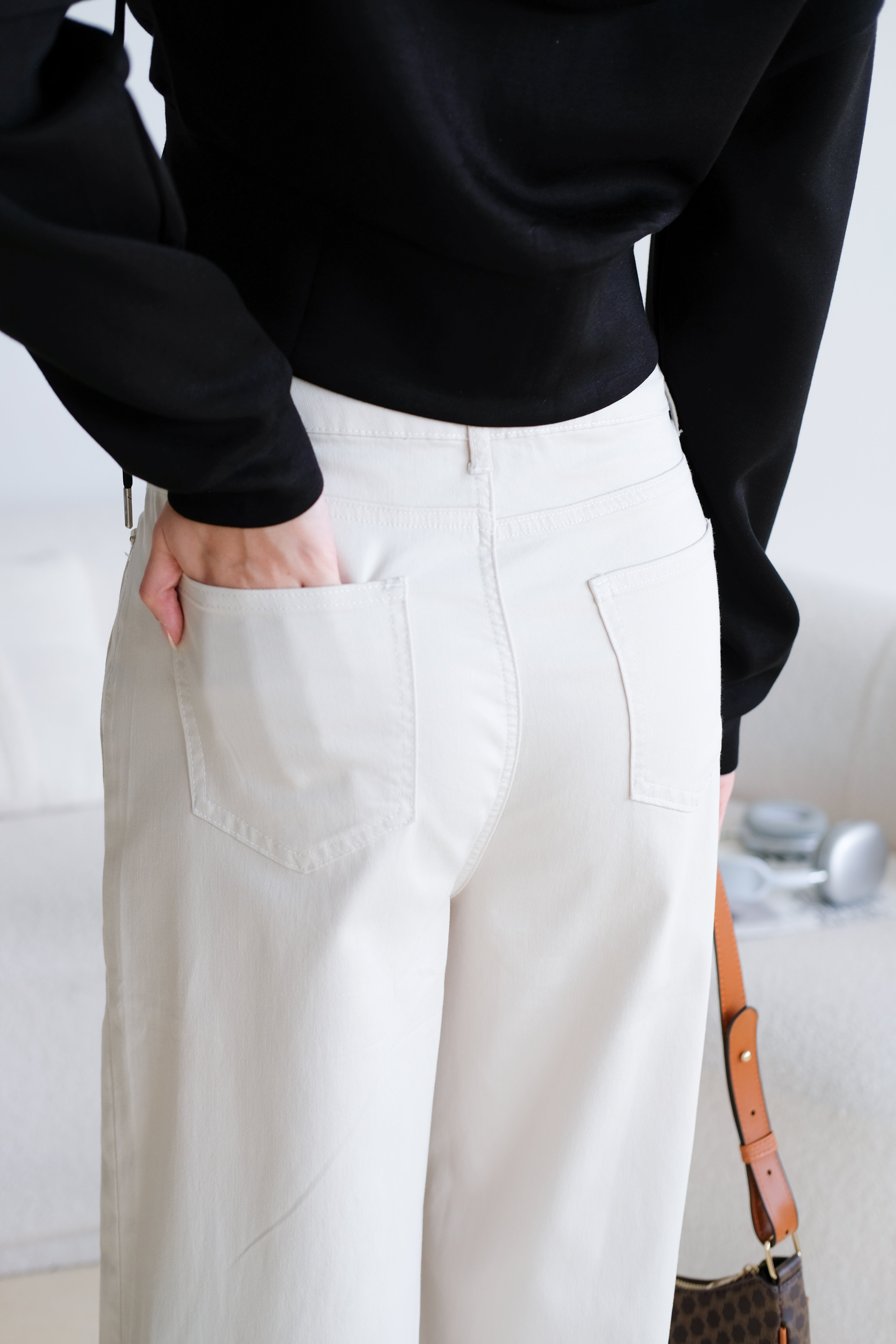 Time Out Flare Soft Denim Jeans (Cream)