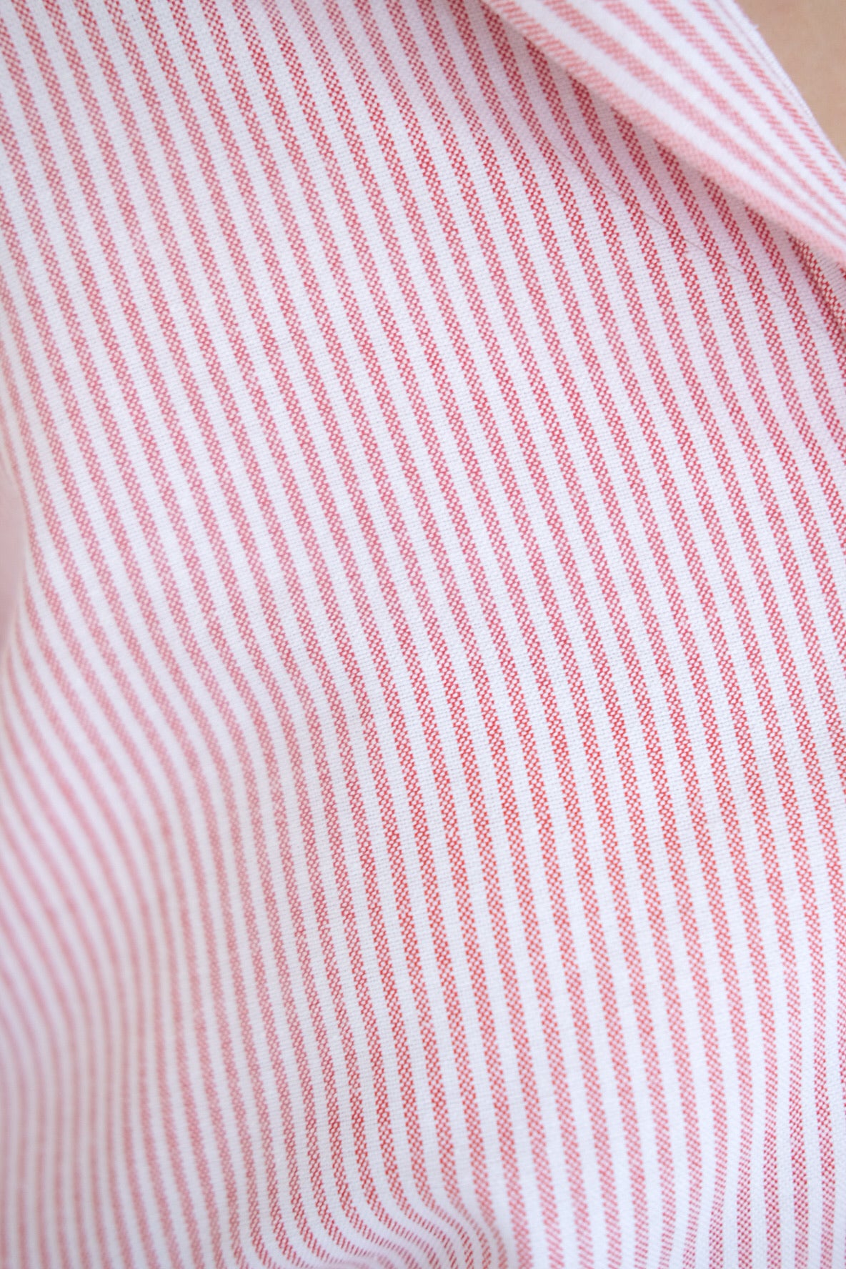 Sanford Boyfriend Shirt (Pale Red Stripes)