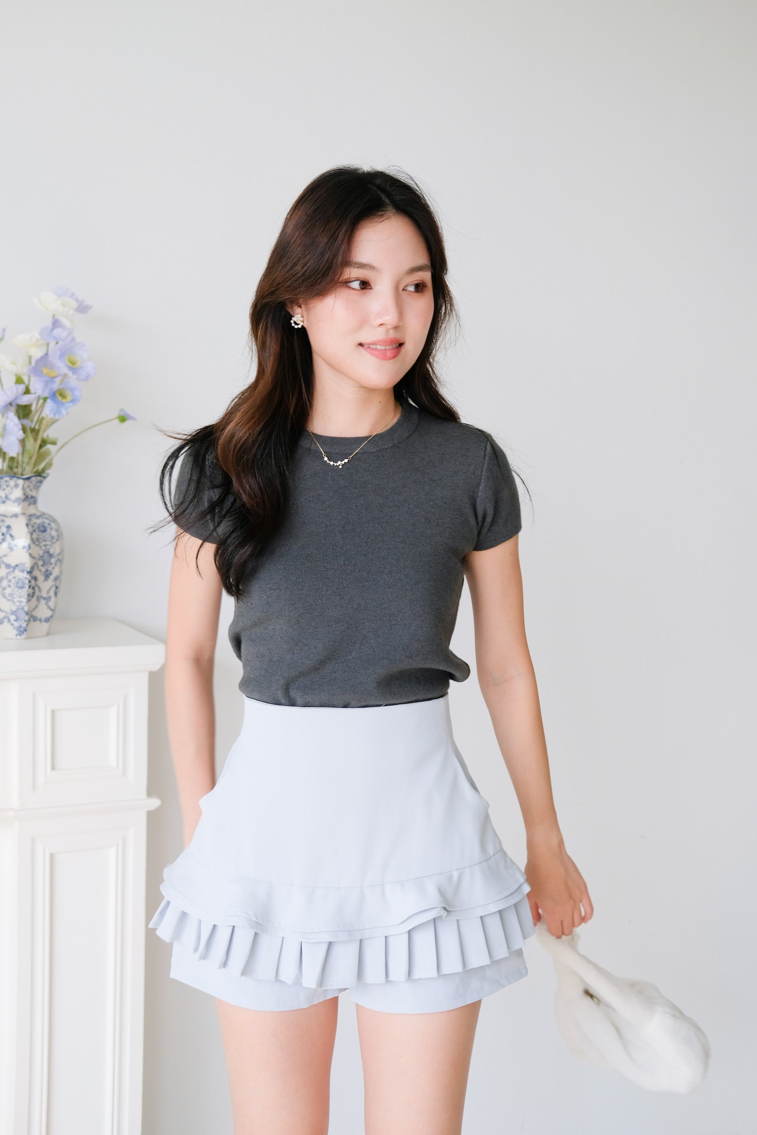 Asa Classic Crew Neck Tee (Dark Grey)
