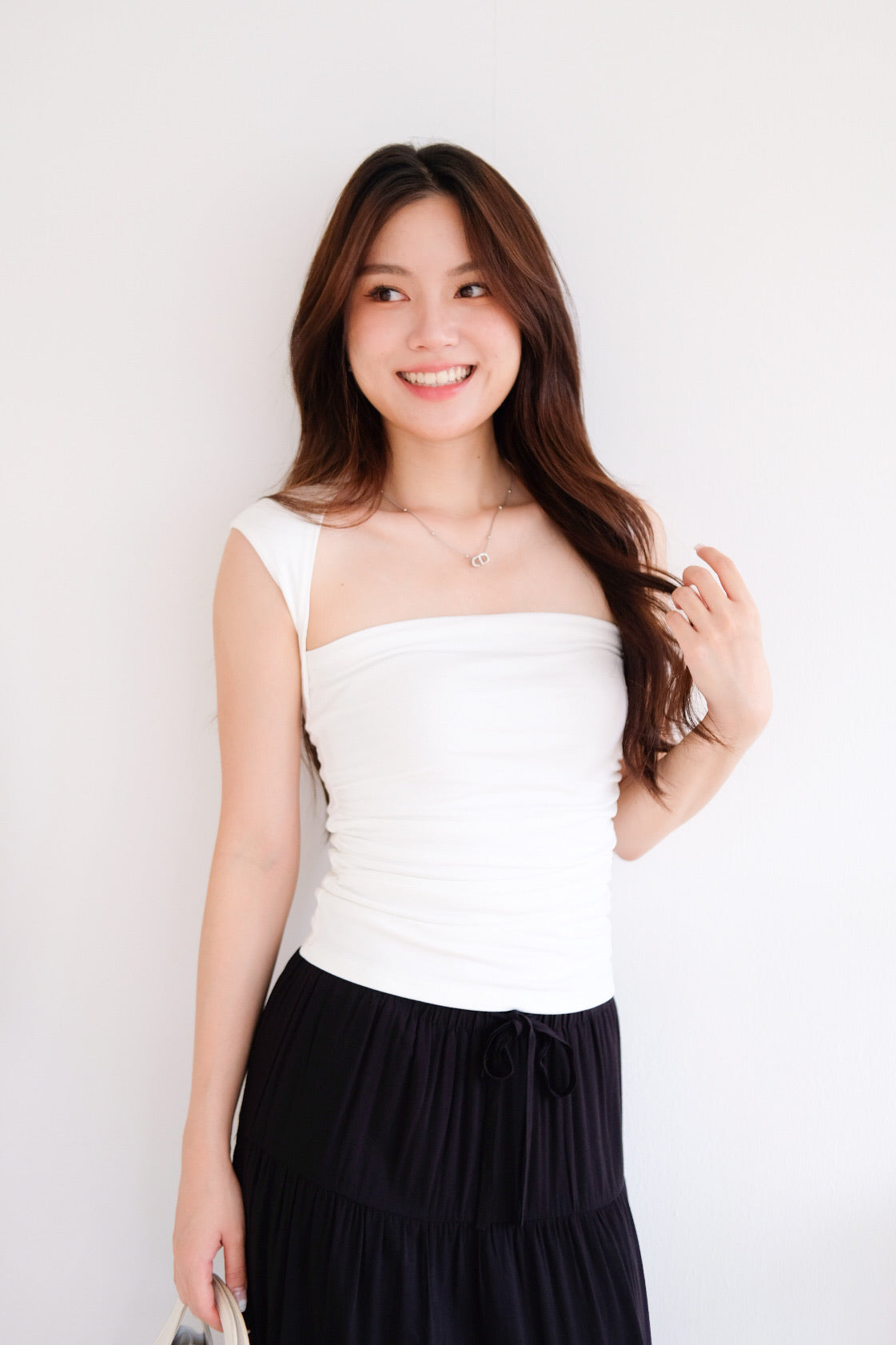 Sabrina Soft Sculpted Top (White)