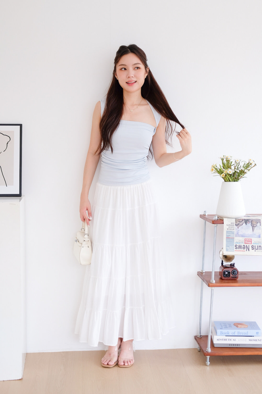 Sabrina Soft Sculpted Top (Light Blue)