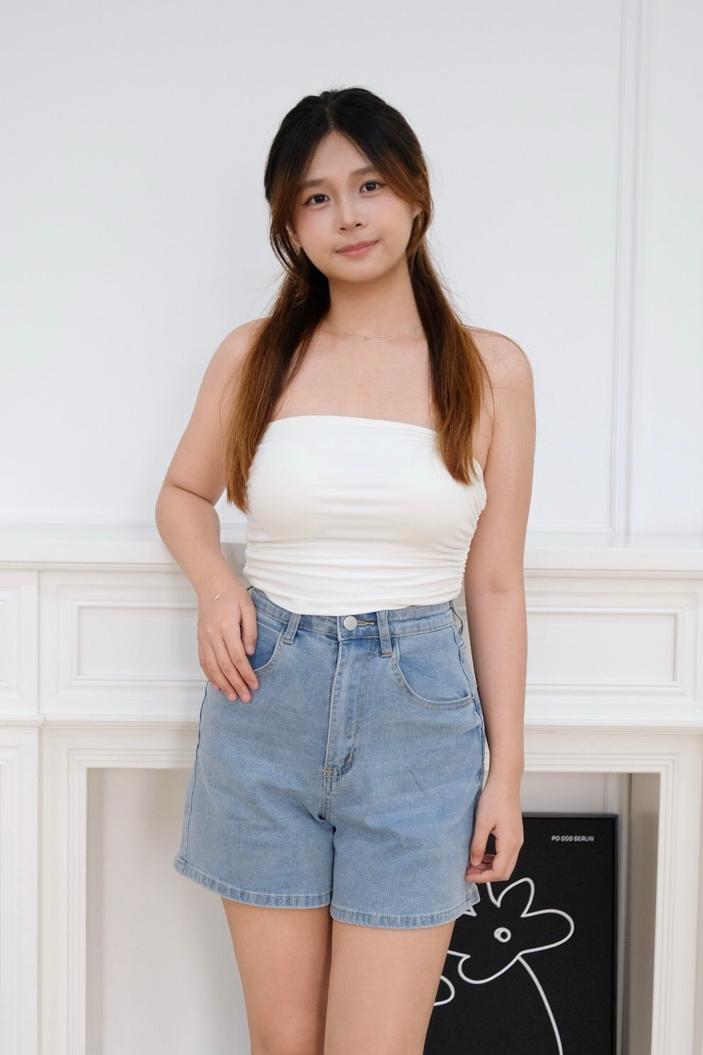 Light Blue Denim Shorts