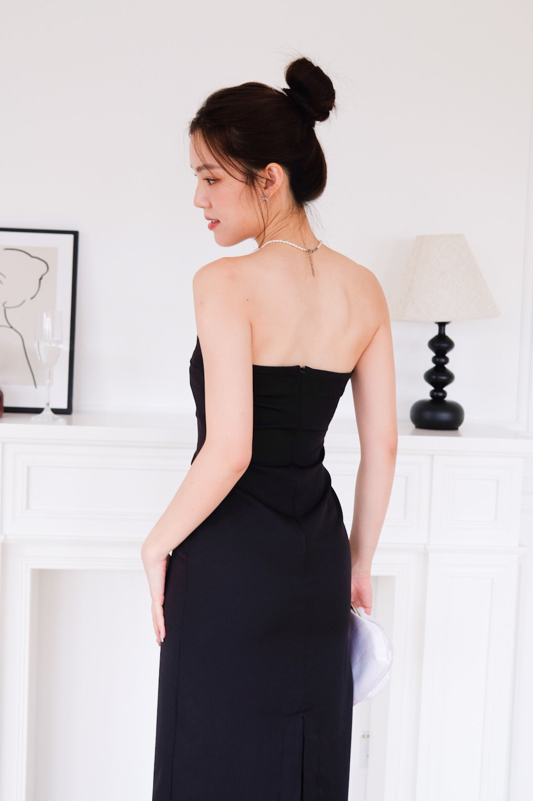 Whitney Tube Maxi Dress (Black)
