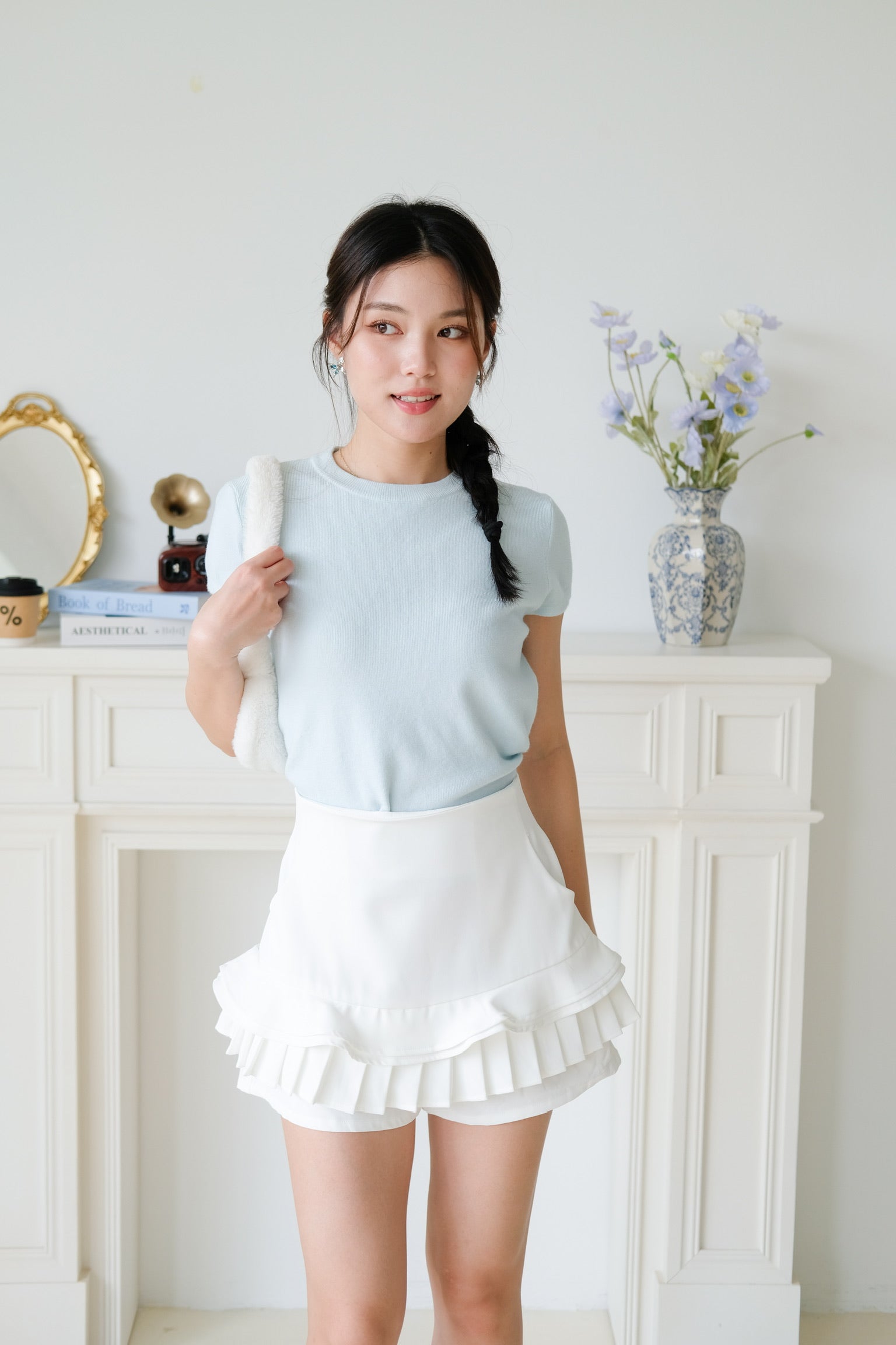 Asa Classic Crew Neck Tee (Light Blue)