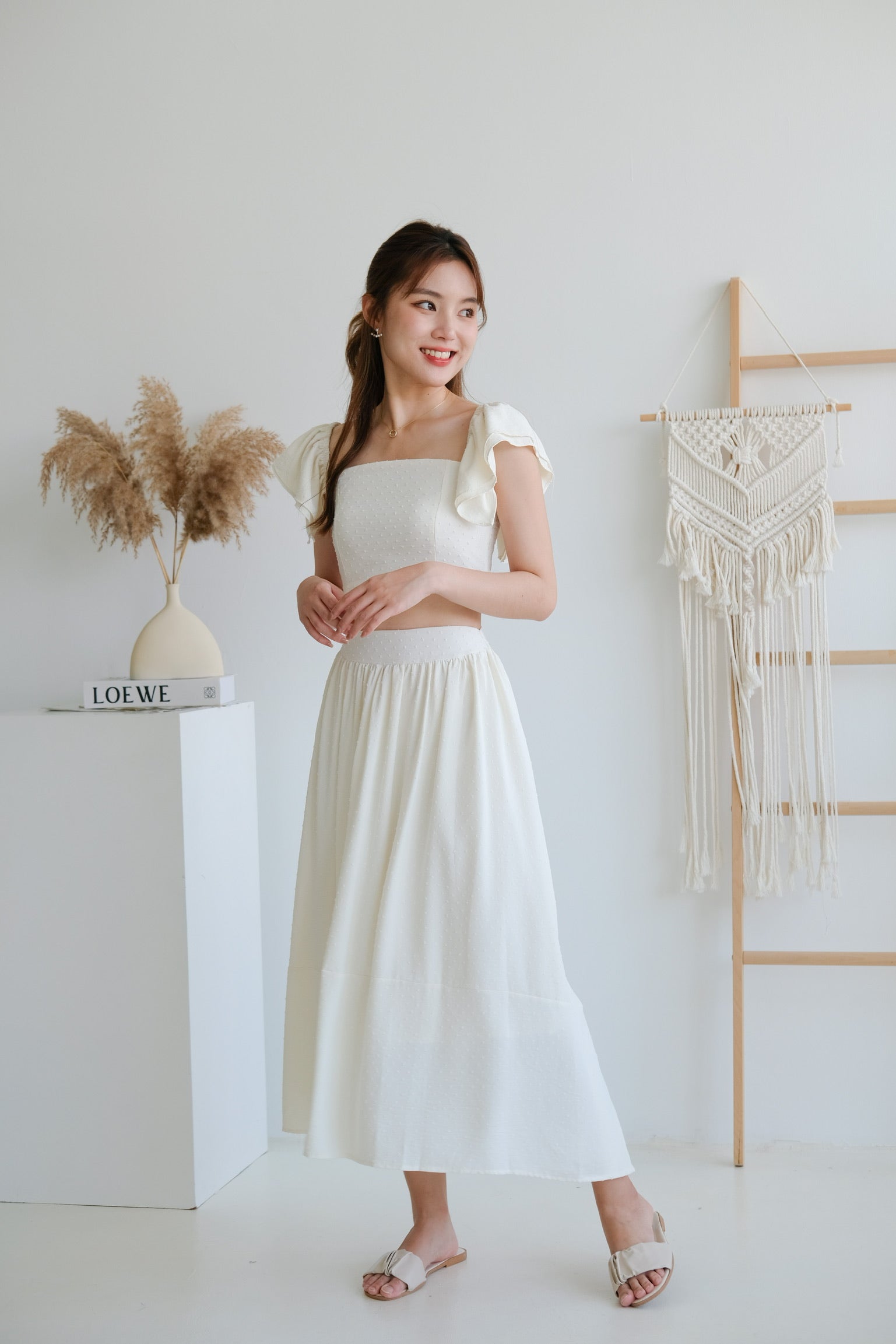 Ceci Swiss Dot Top (Cream)