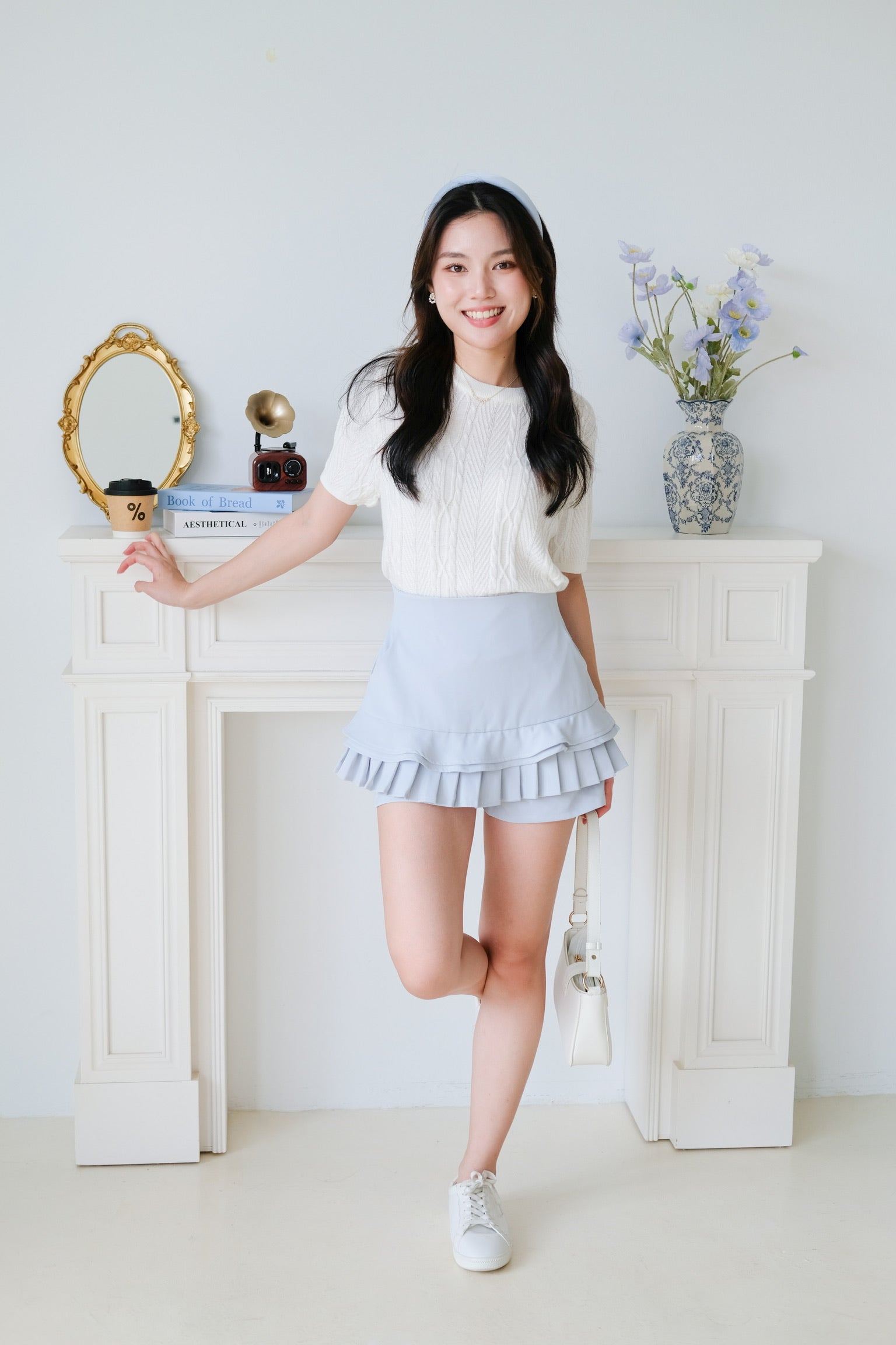 Carey Knit Tee (Cream)