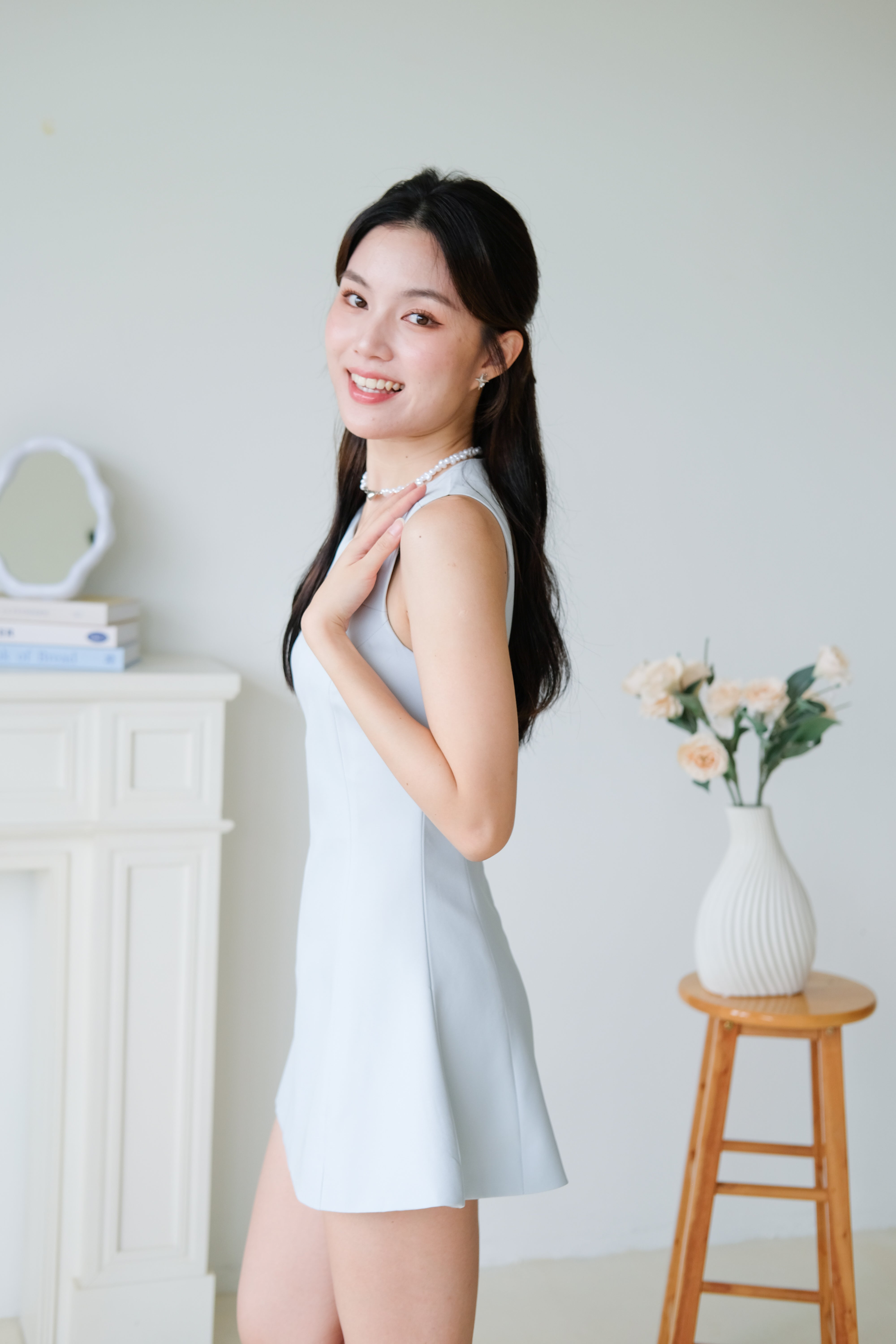 Tasya Skater Dress (Sky Blue)