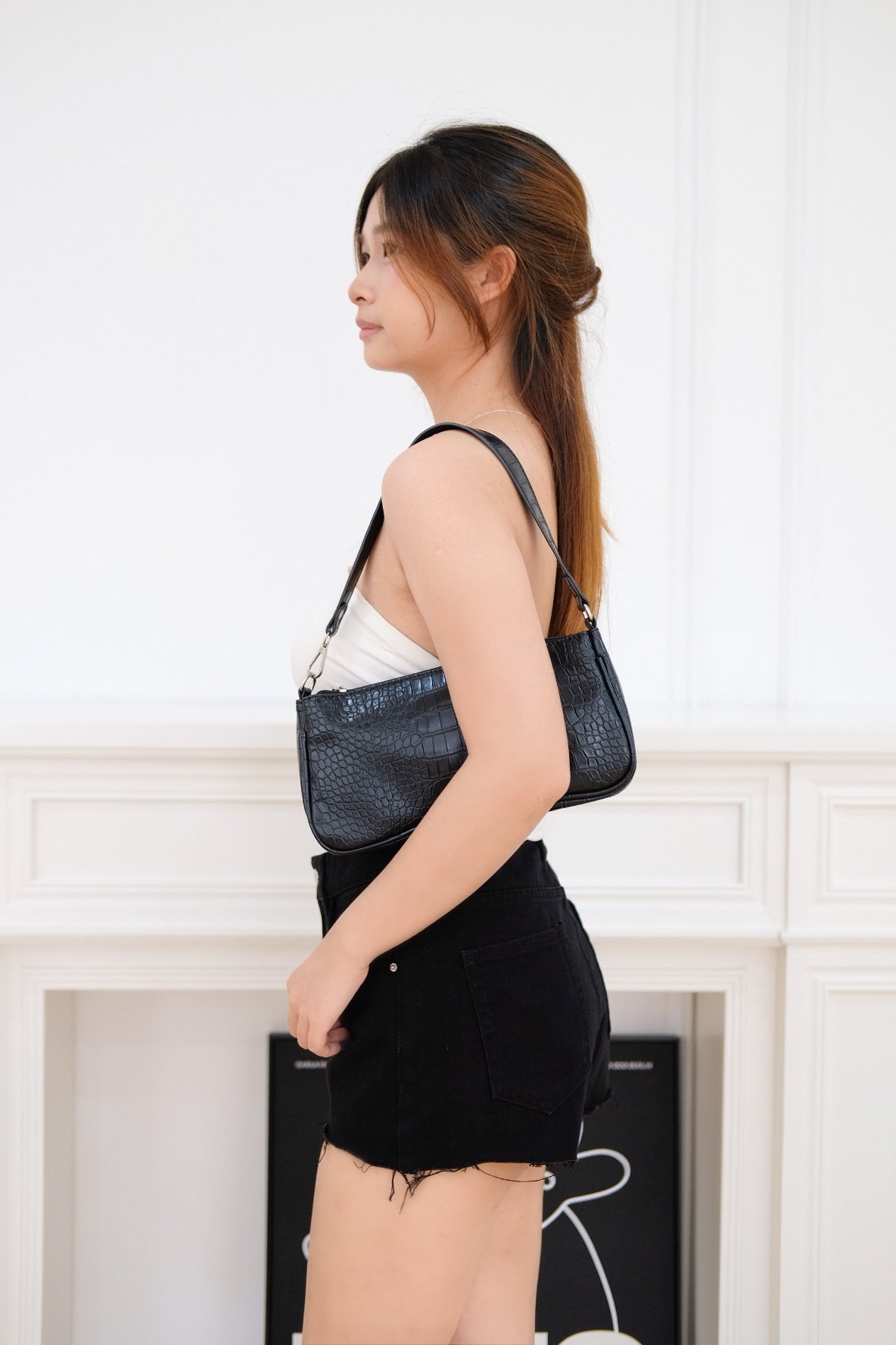 Black Denim Shorts