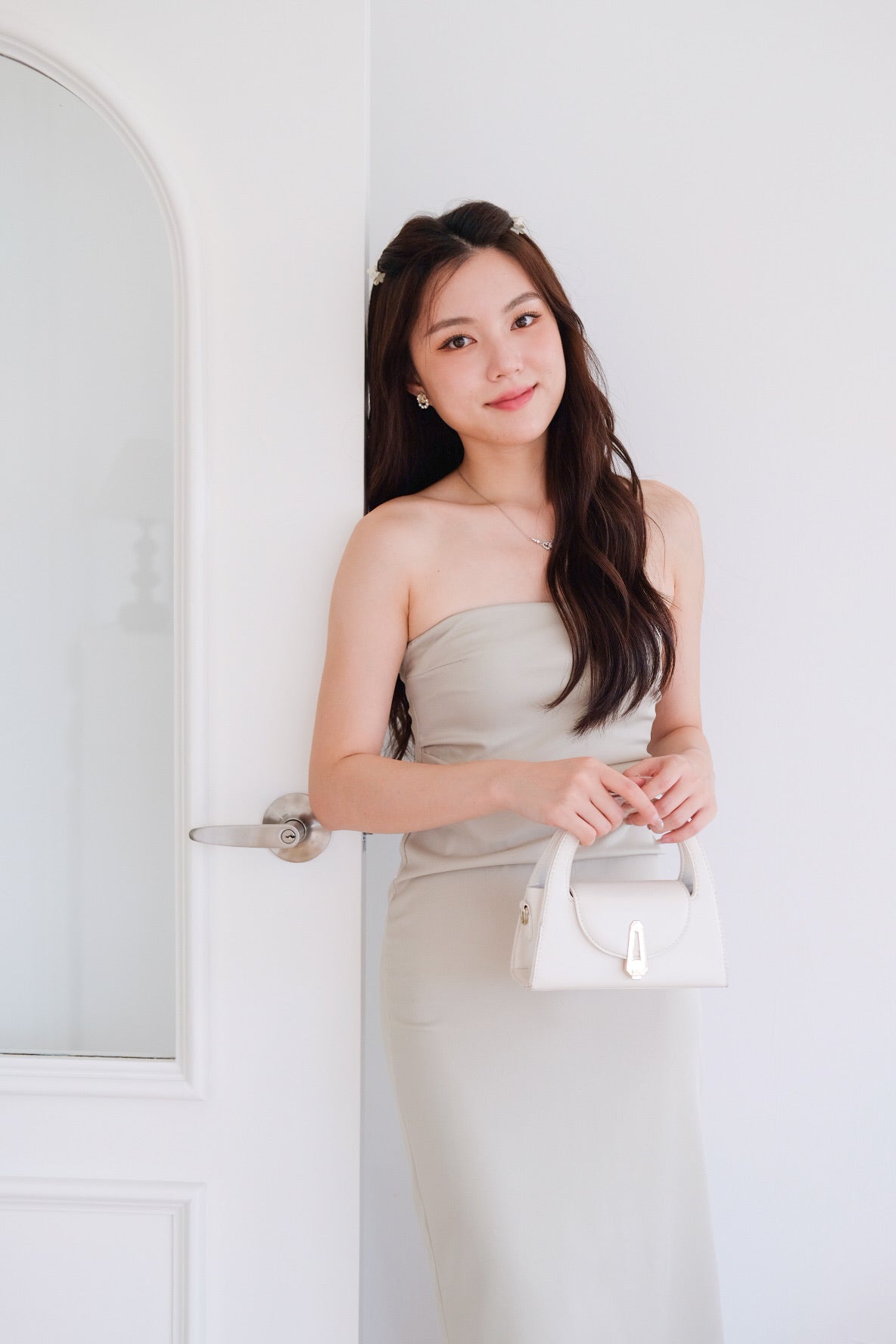 Whitney Tube Maxi Dress (Pistachio Green)