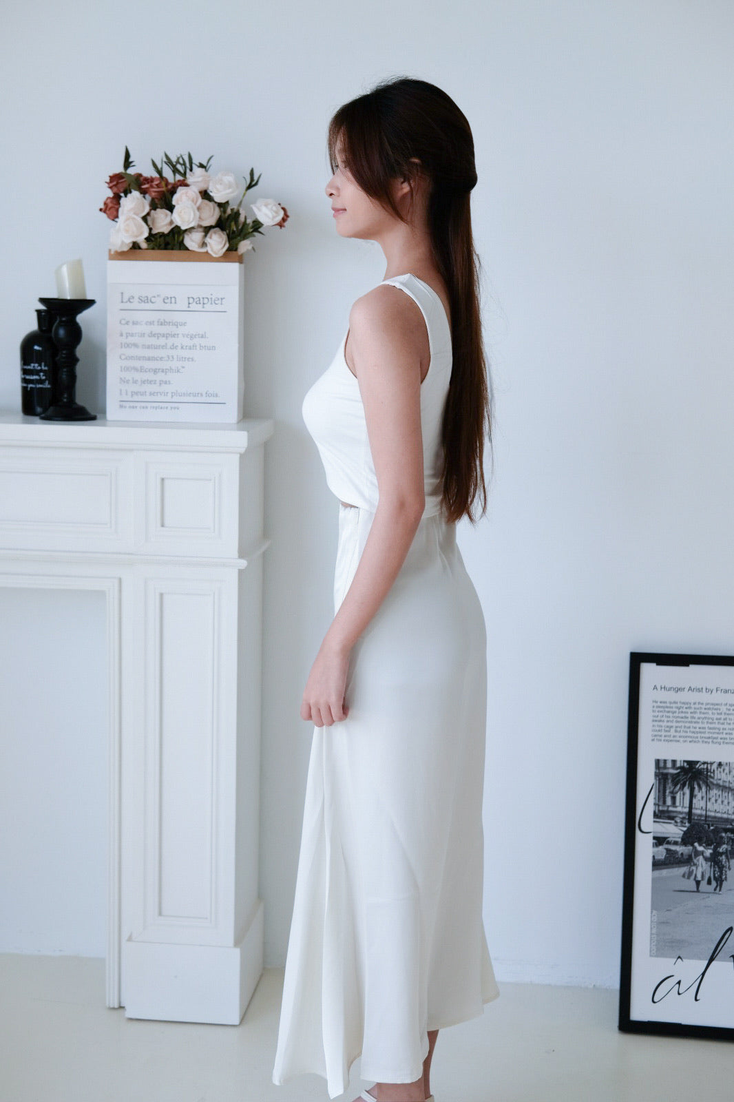White Square Neck Crop Top