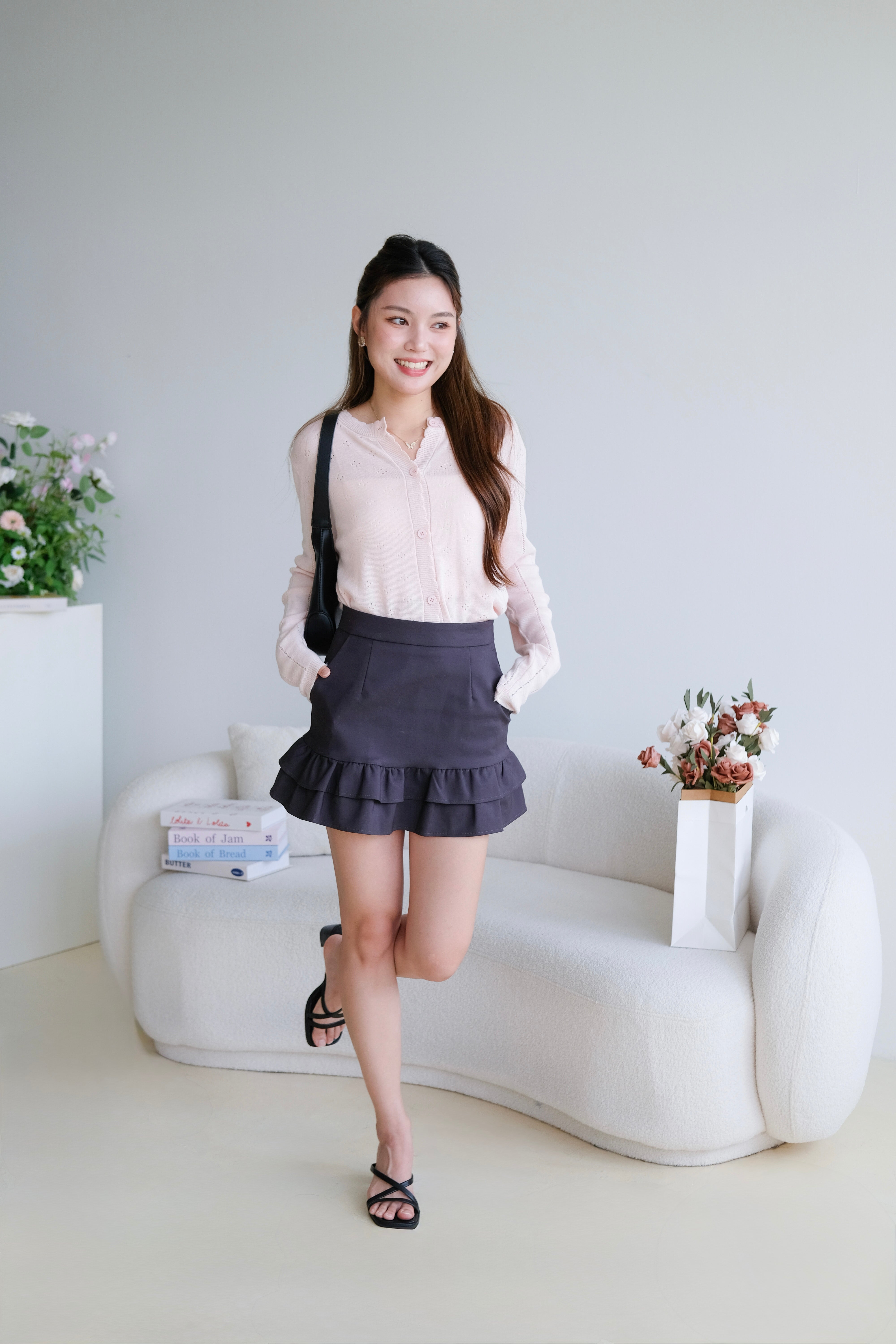 Kasley Light Knit Cardigan (Light Pink)