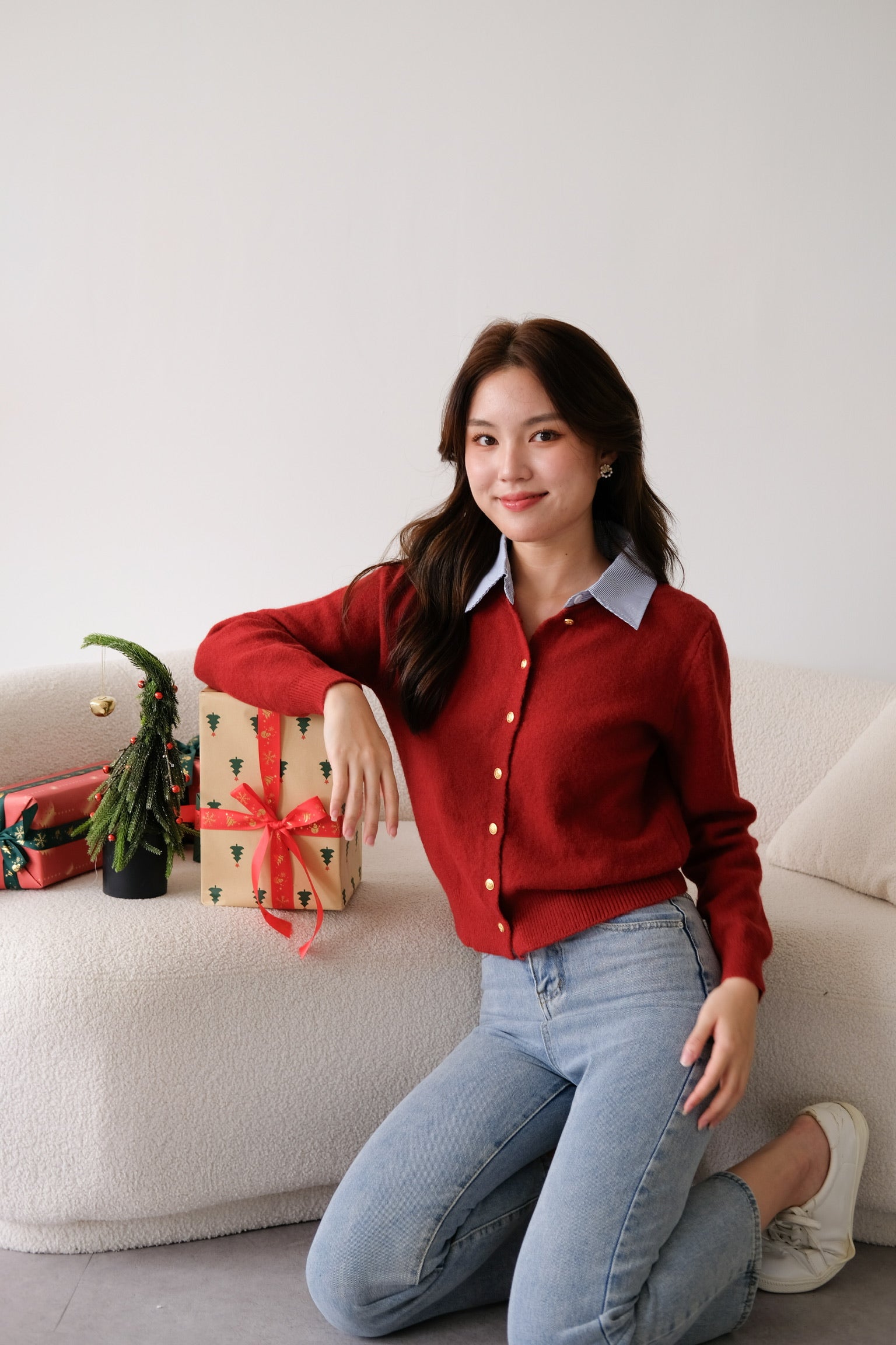 Celine Sweater Shirt (Maroon)