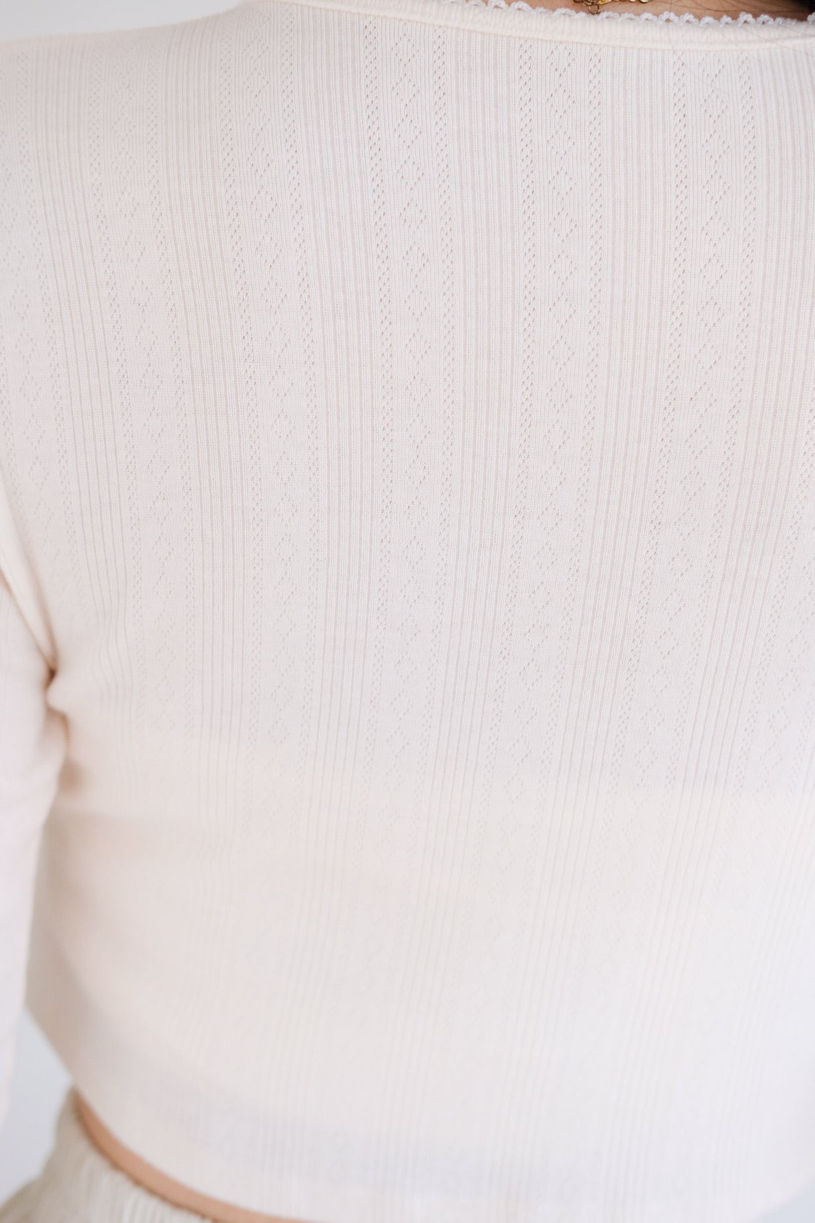 Danielle Cropped Cardigan (Cream)