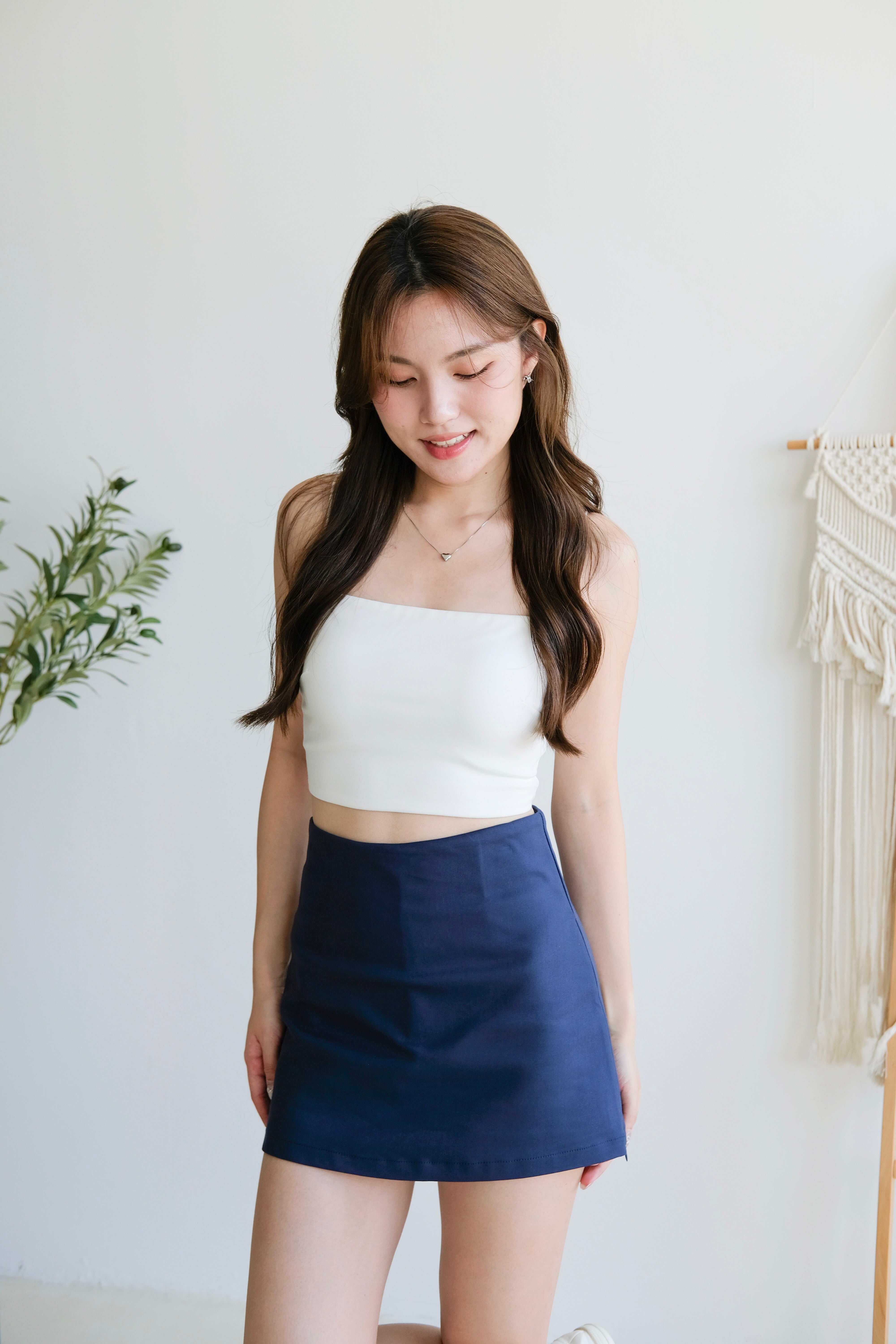 Kelsey Multi Zipper Skorts (Navy Blue)