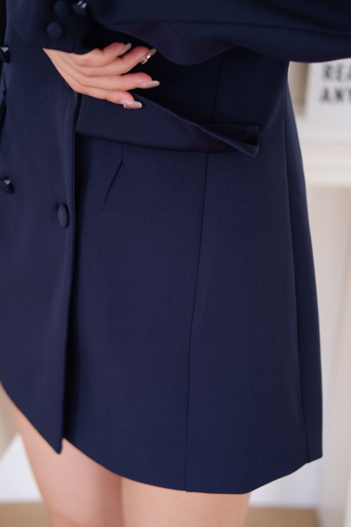 The Executive Blazer Dress (Navy Blue)