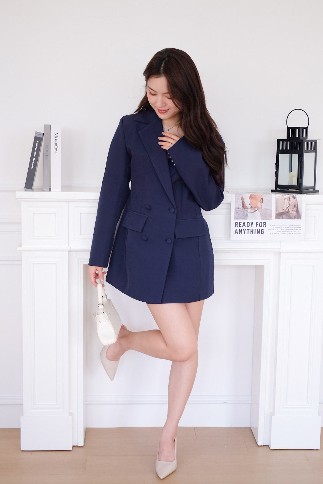 The Executive Blazer Dress (Navy Blue)