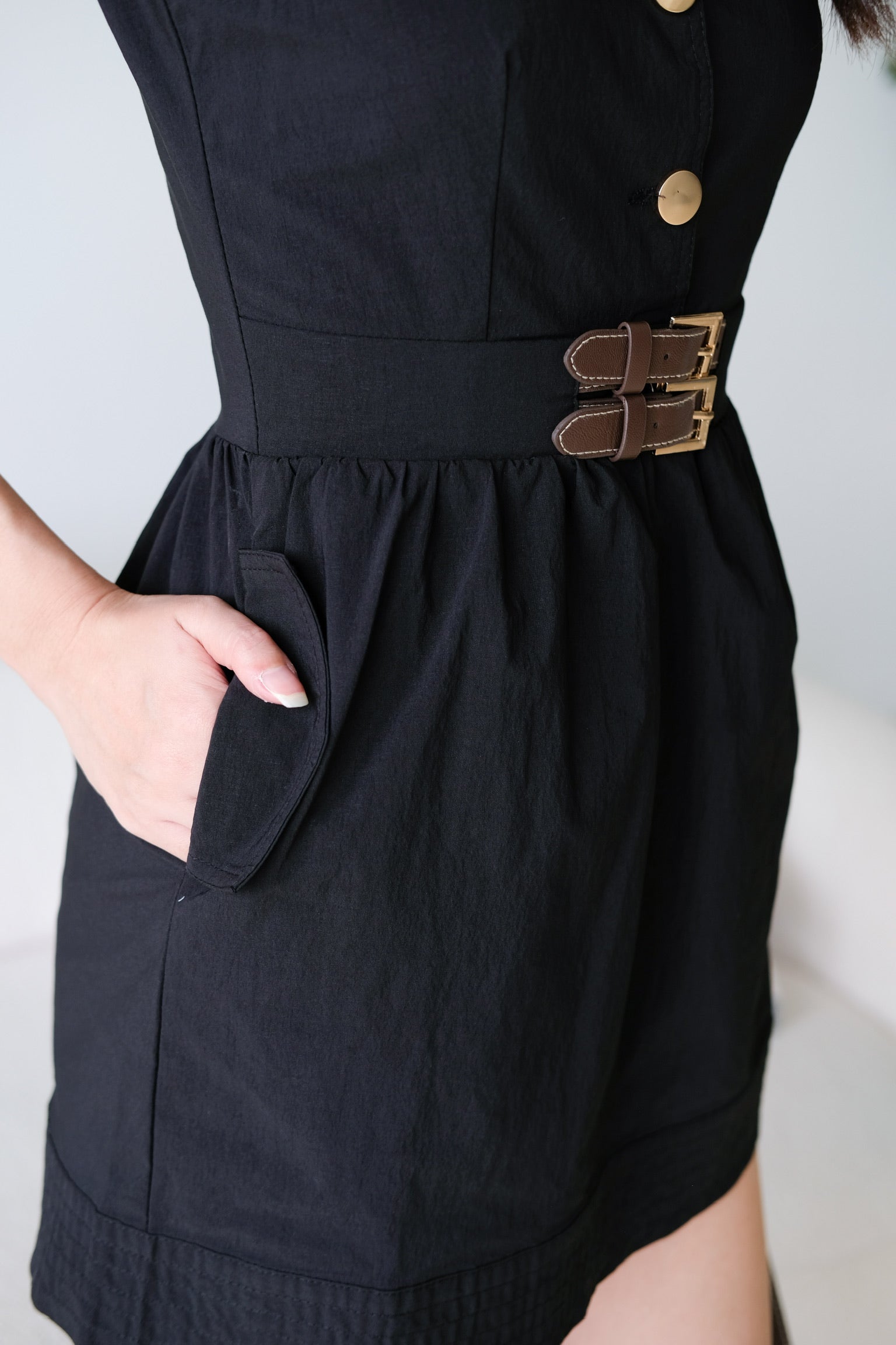 Lydia Pocket Dress (Black)