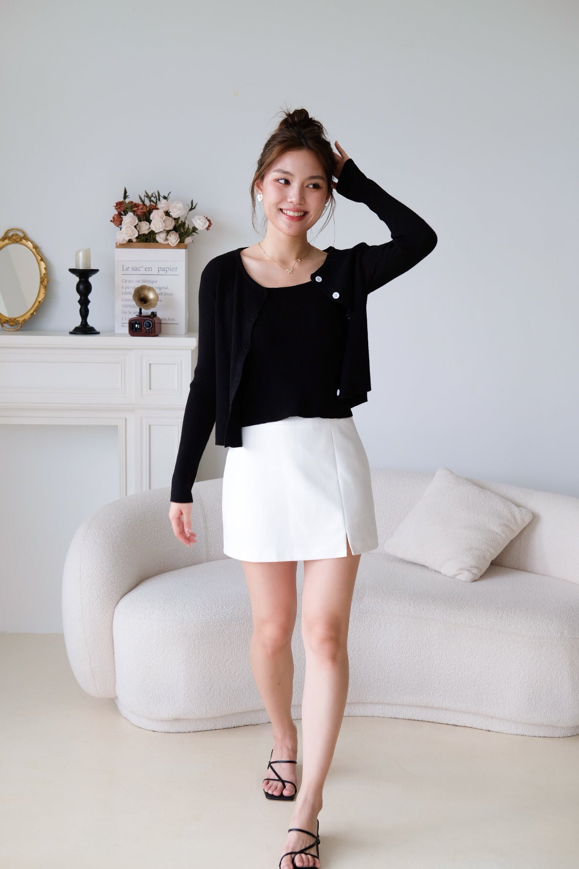 Joe Soft Knit Cardigan Set (Black)