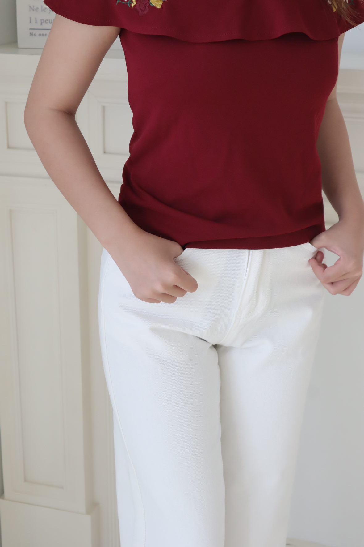 White Denim Pants