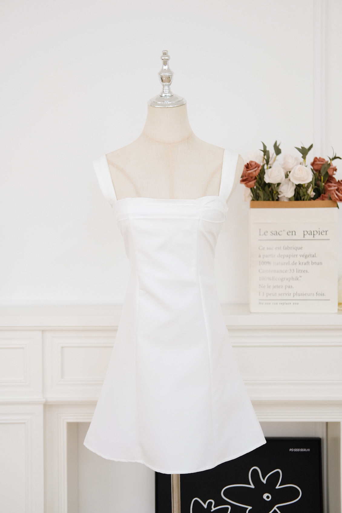White Flare Mini Dress