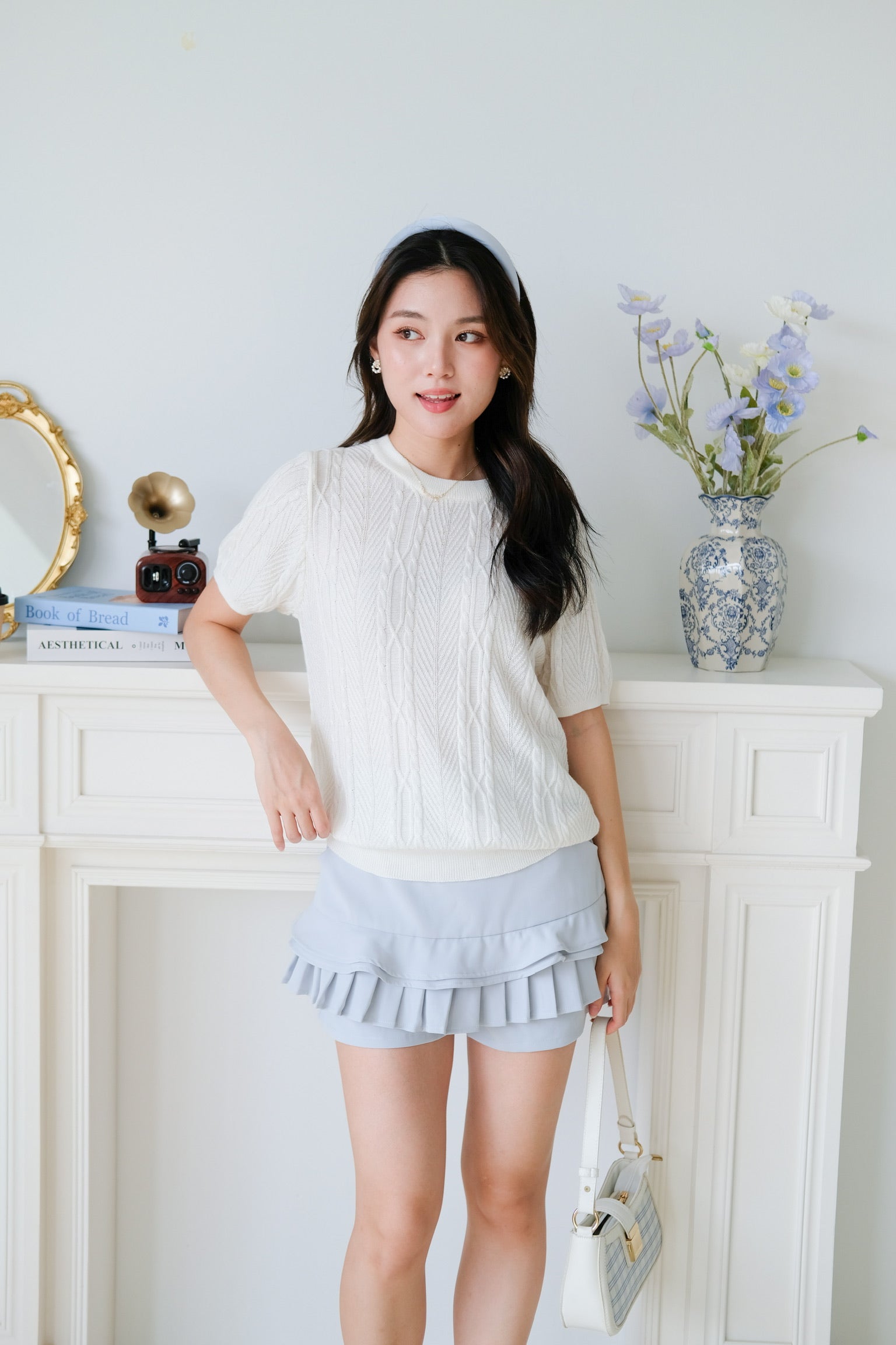 Carey Knit Tee (Cream)