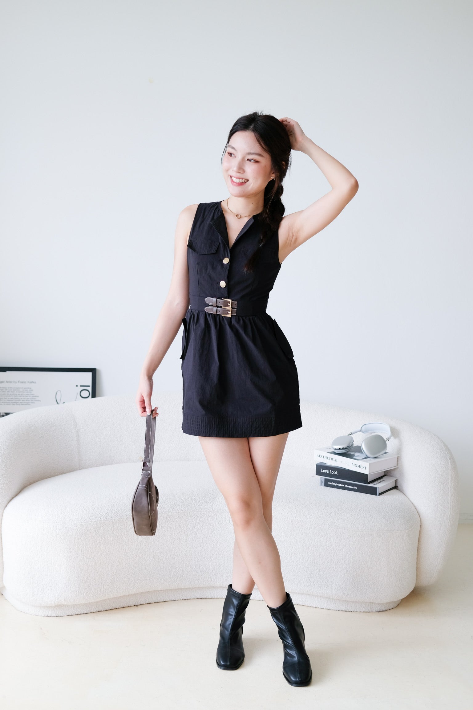 Lydia Pocket Dress (Black)