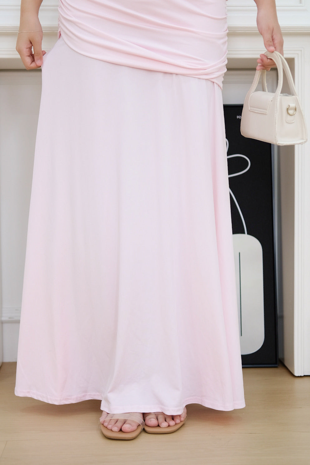 Pink Overlap Maxi Dress