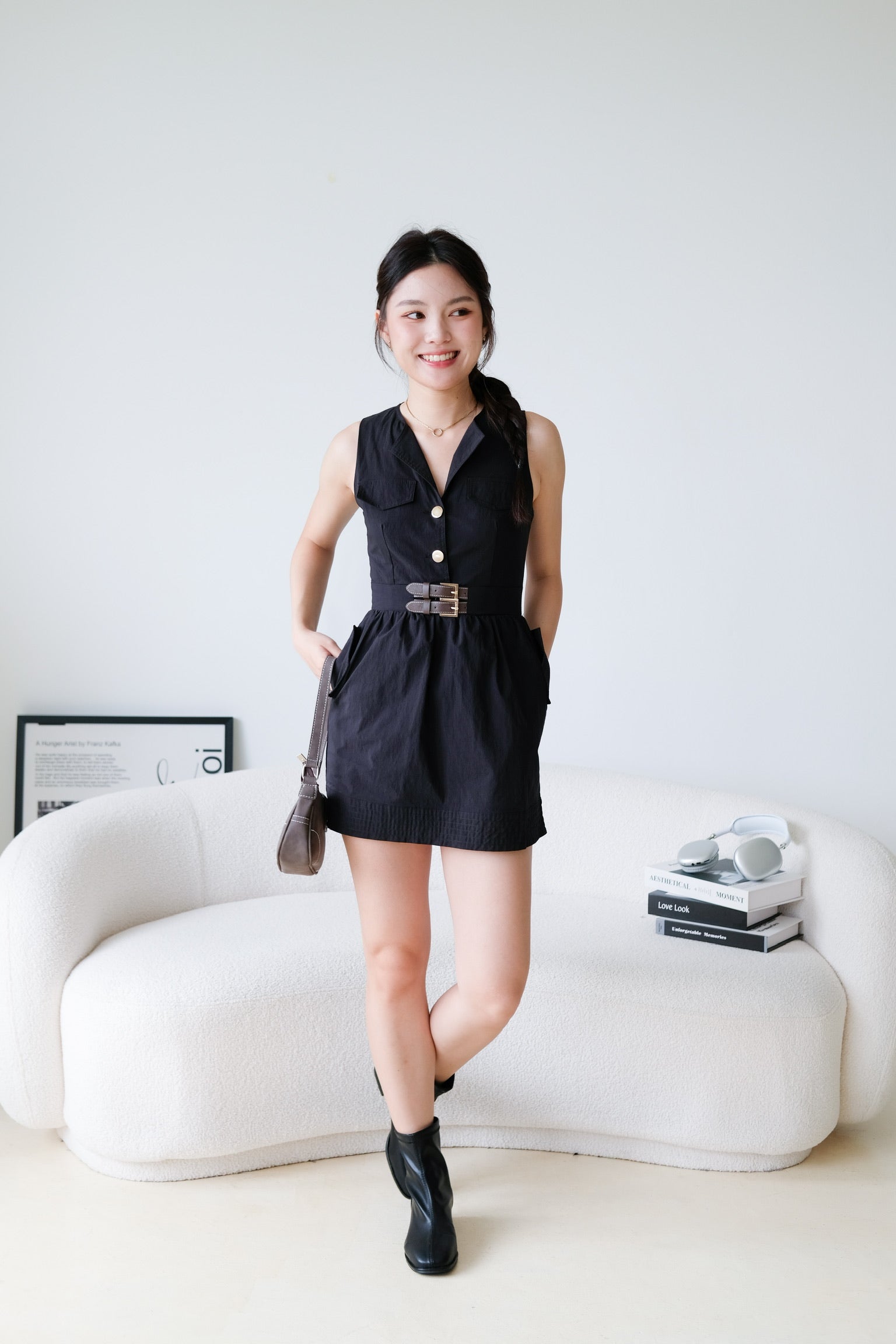 Lydia Pocket Dress (Black)