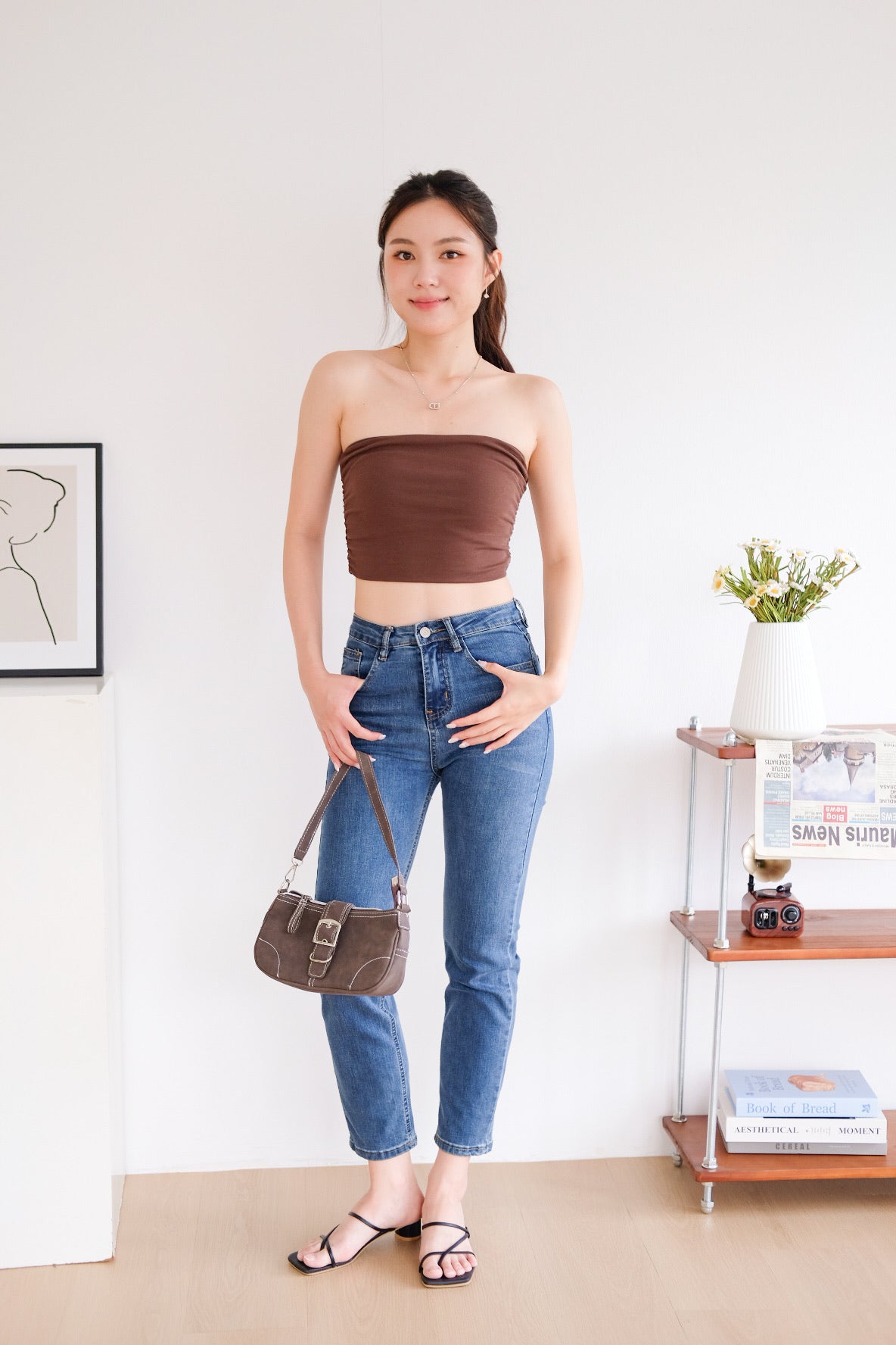 Obsession Tube Crop Top (Mocha)