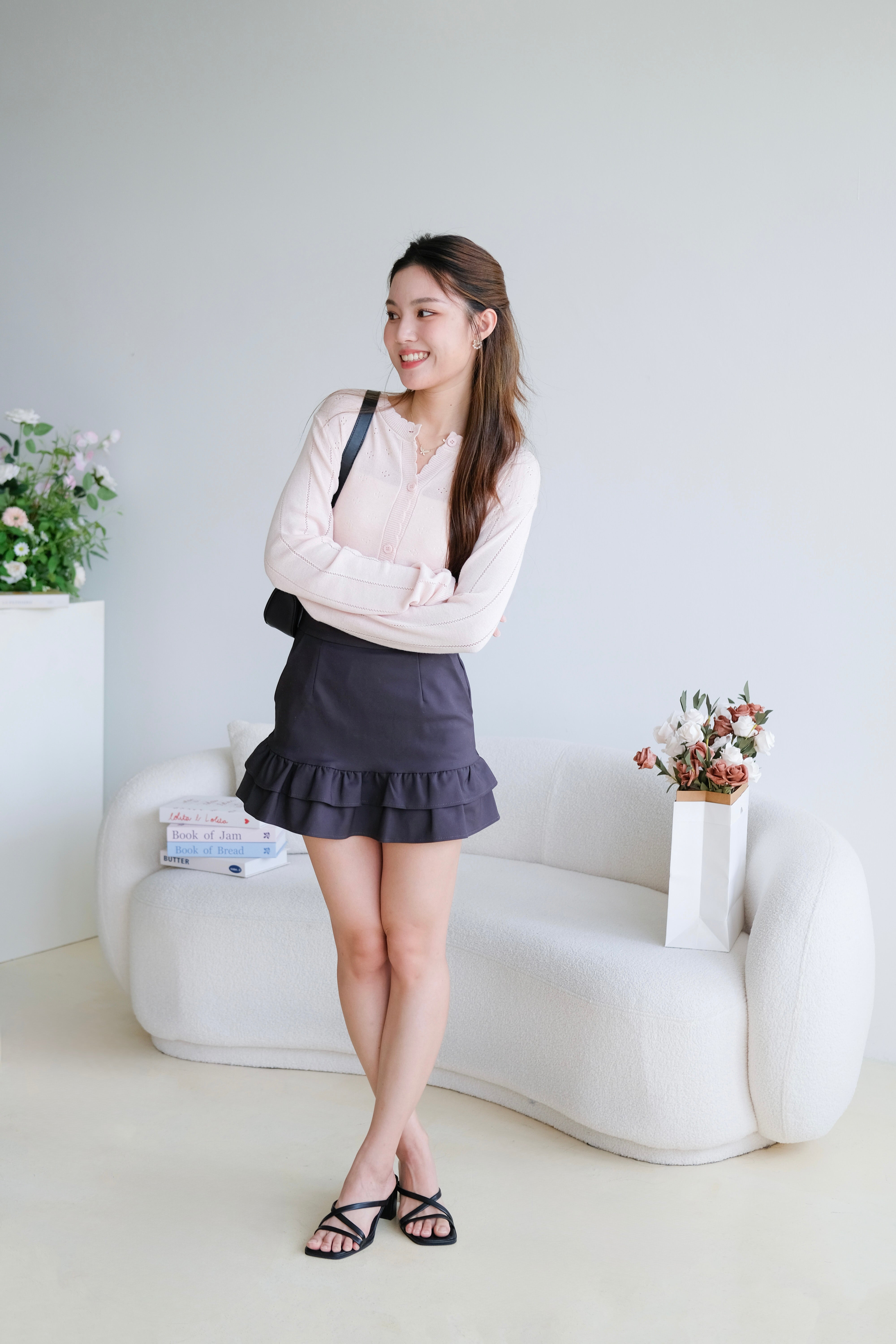 Kasley Light Knit Cardigan (Light Pink)