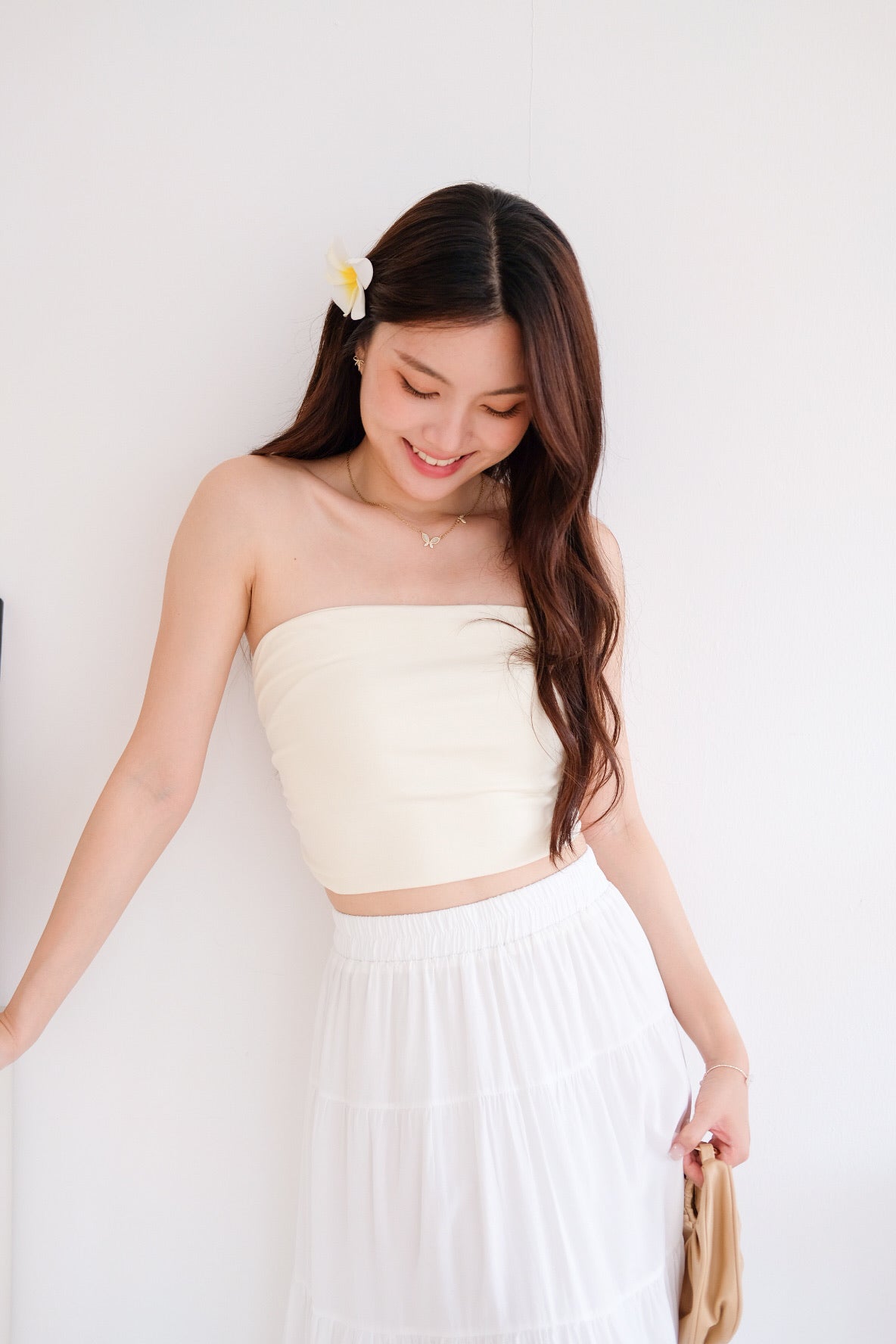 Obsession Tube Crop Top (Light Yellow)