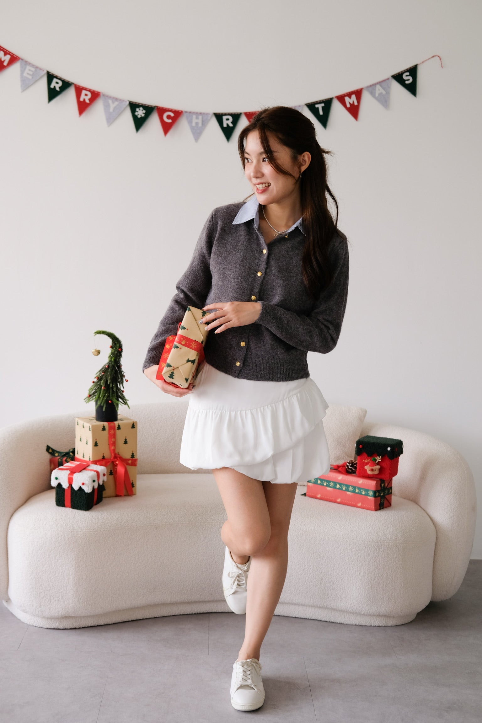 Celine Sweater Shirt (Dark Grey)