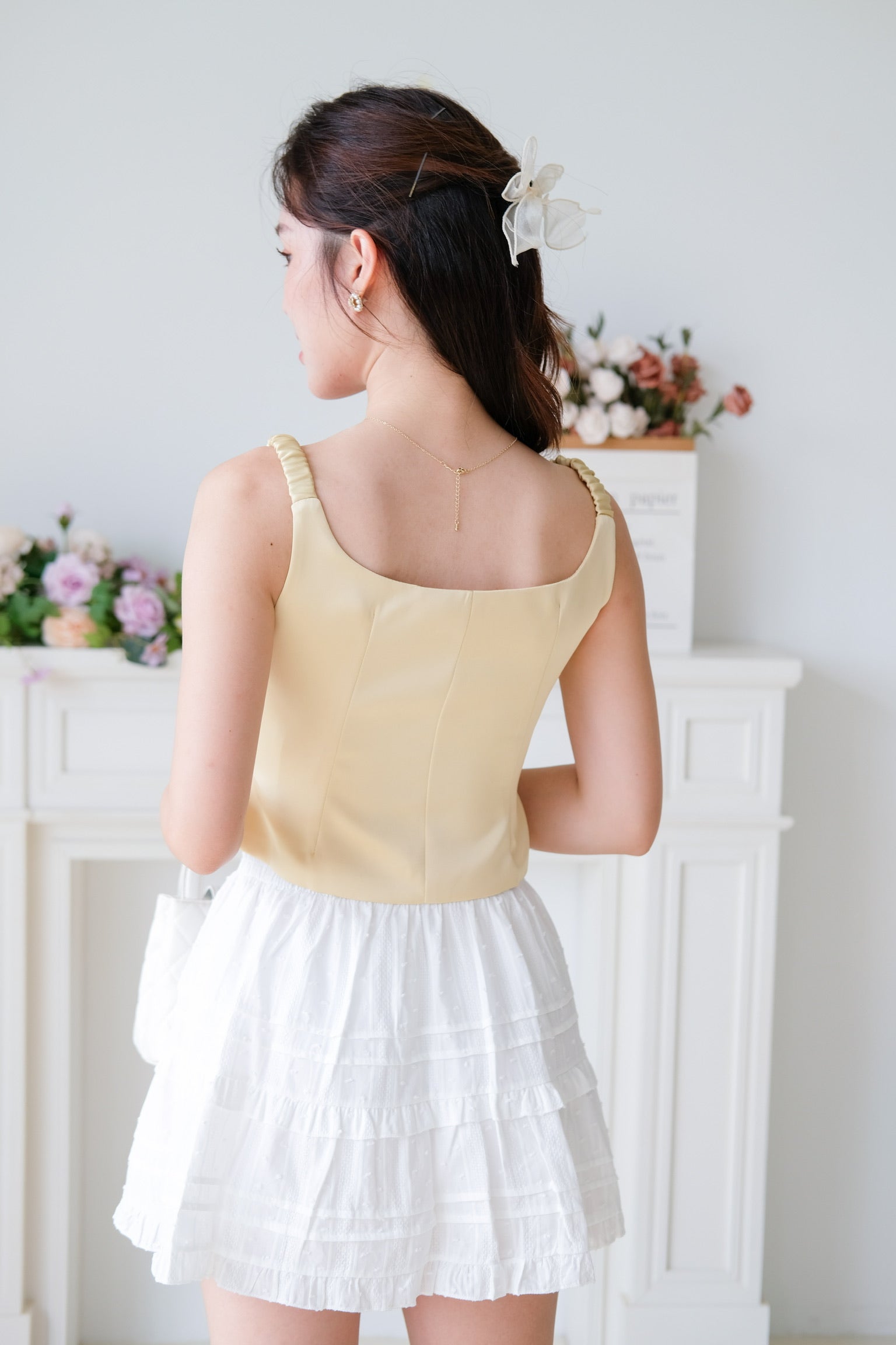 Maribelle Ribbon Scoop Top (Lemonade Yellow)