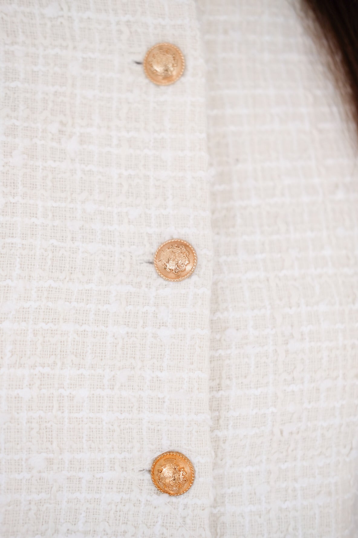 Éclair Tweed Outerwear (Cream)
